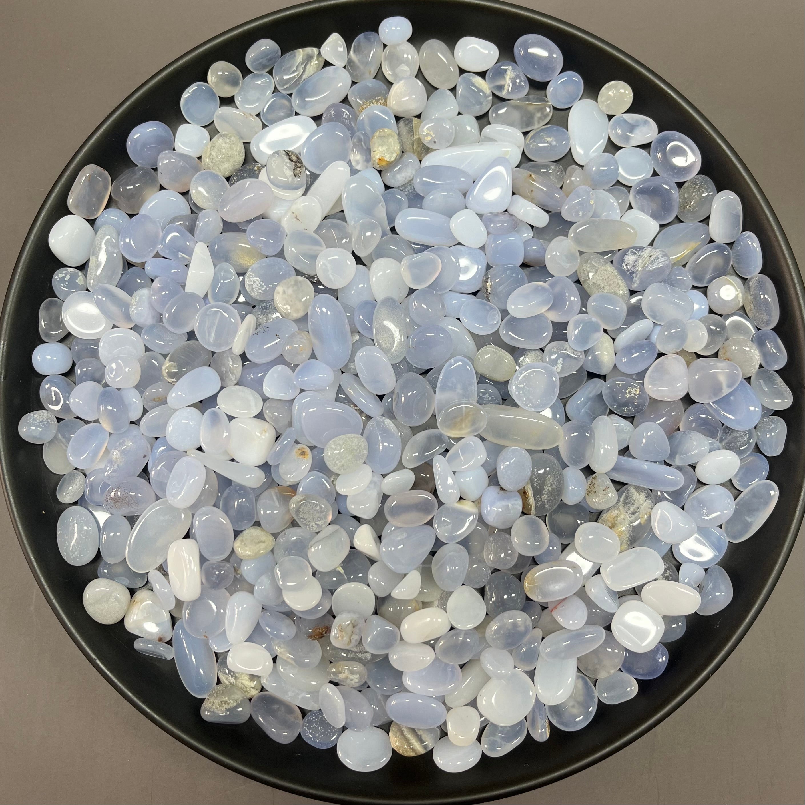 Natural Blue Chalcedony Pebbles Chips Wholesale