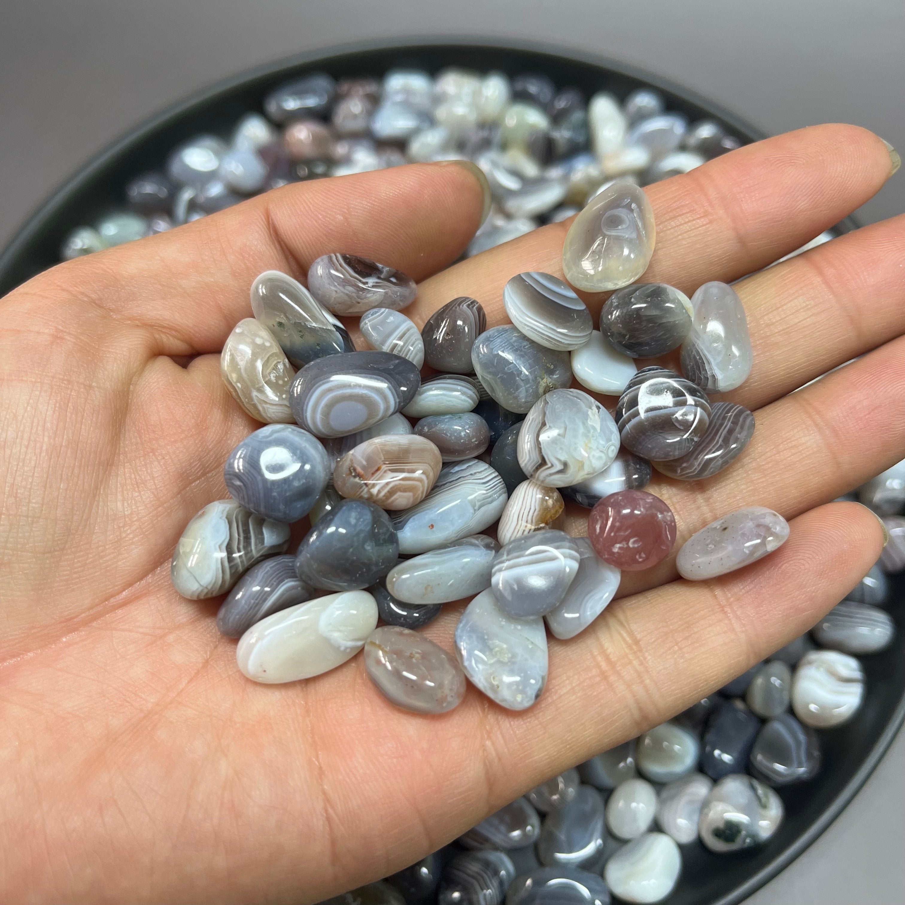 Natural Botswana Agate Pebbles Chips Wholesale