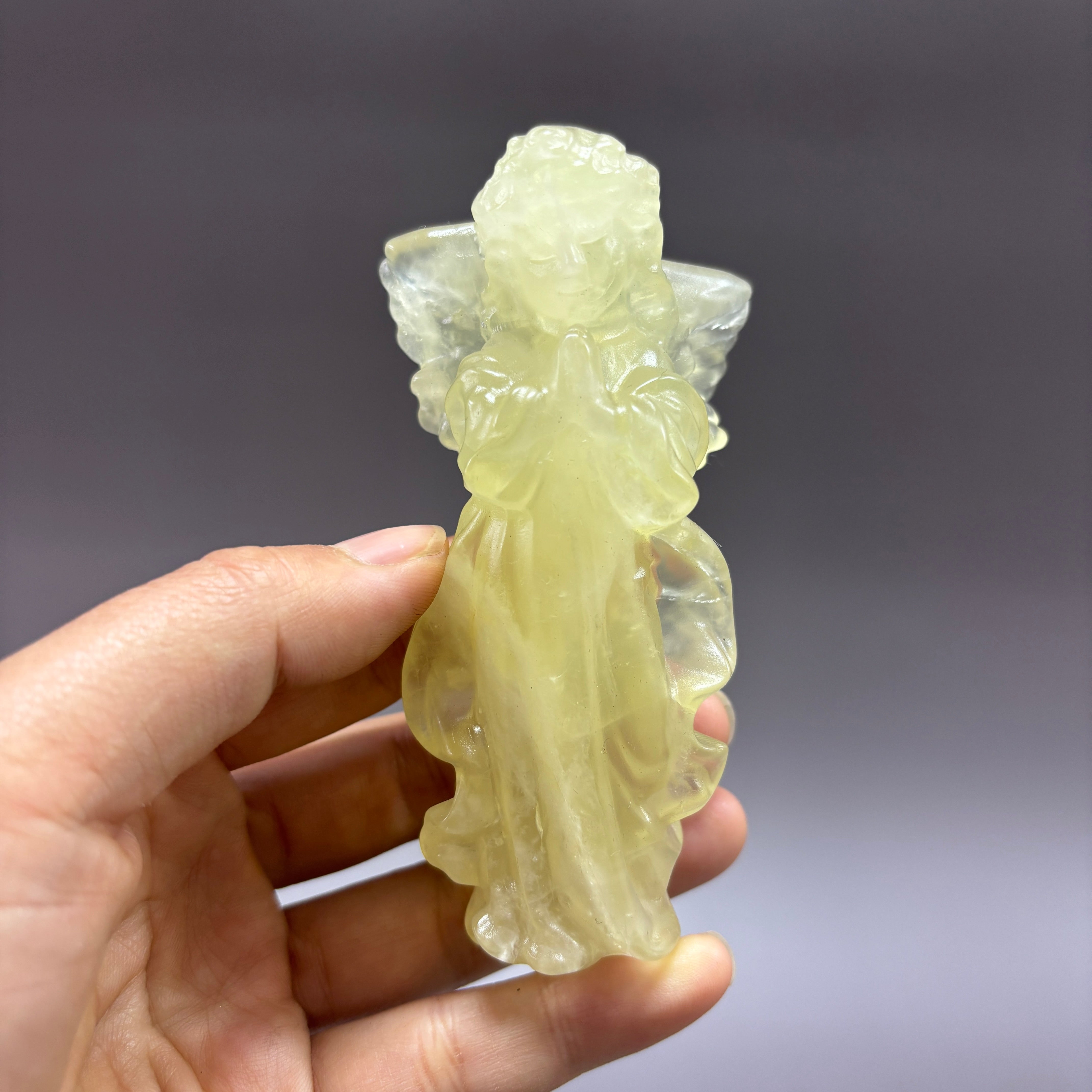 Angel Natural Citrine Crystal Carving