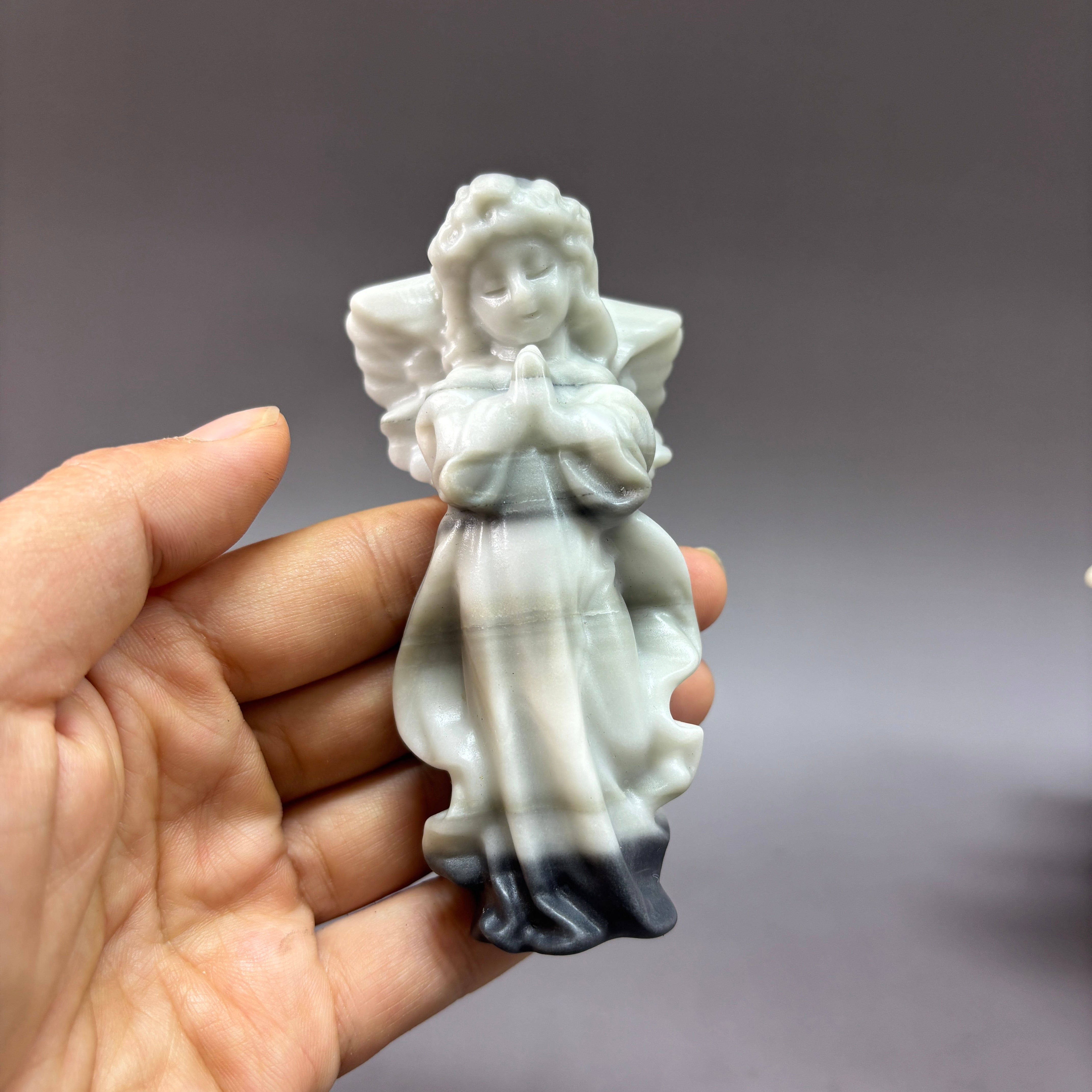 Angel Natural Taiji Jasper Crystal Carving