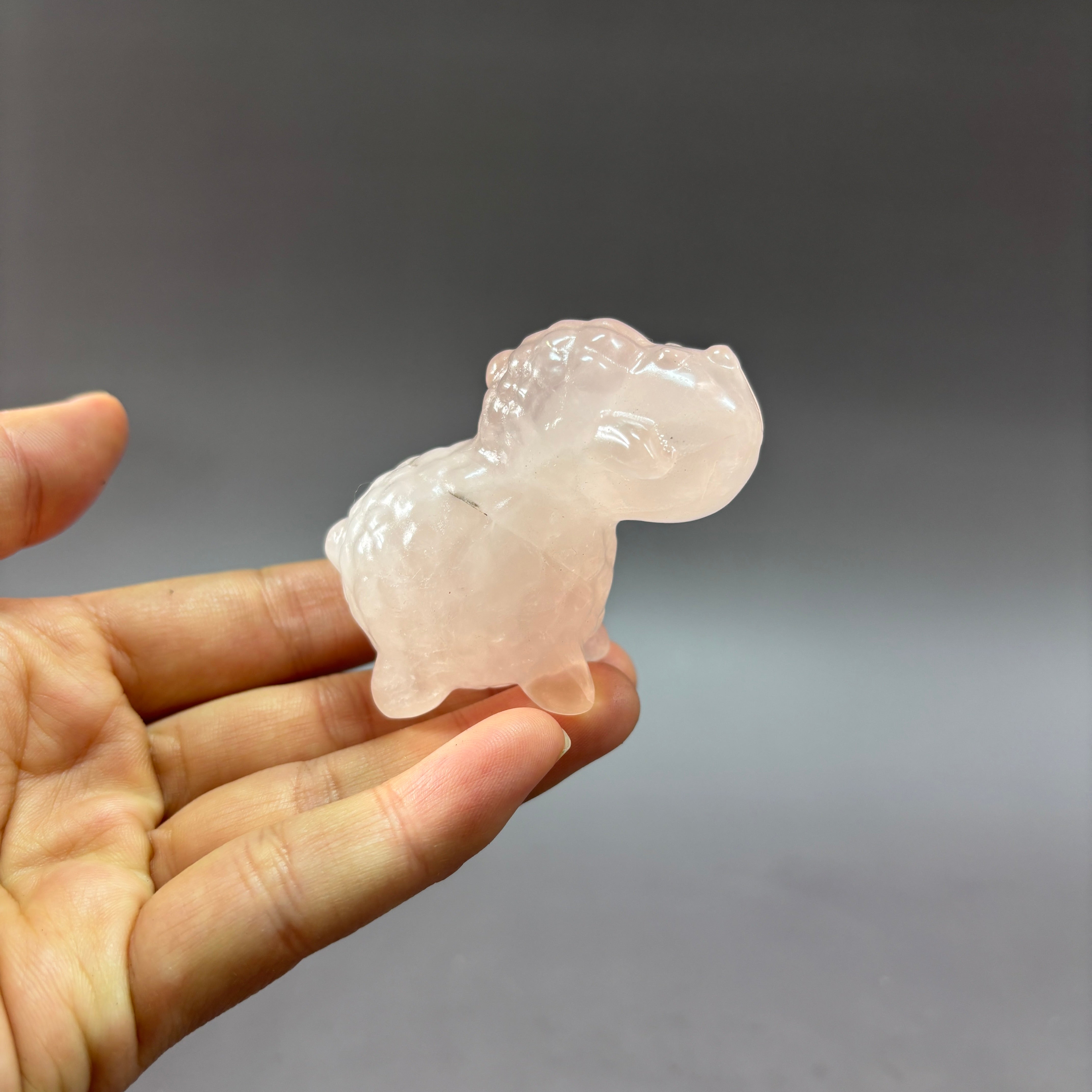 6.5CM Sheep Natural Stone Crystal Carving Statue Table Decor Gift