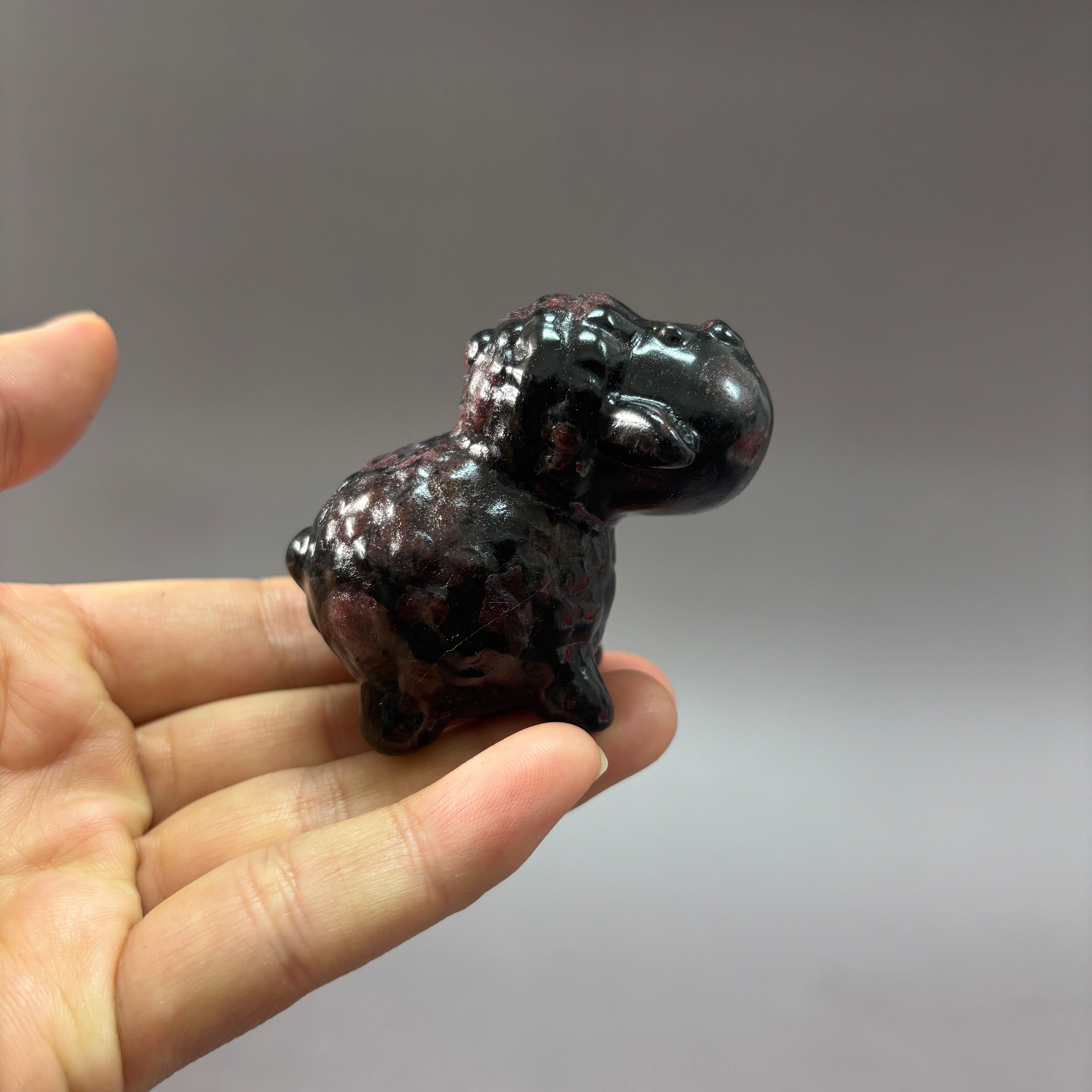 6.5CM Sheep Natural Stone Crystal Carving Statue Table Decor Gift