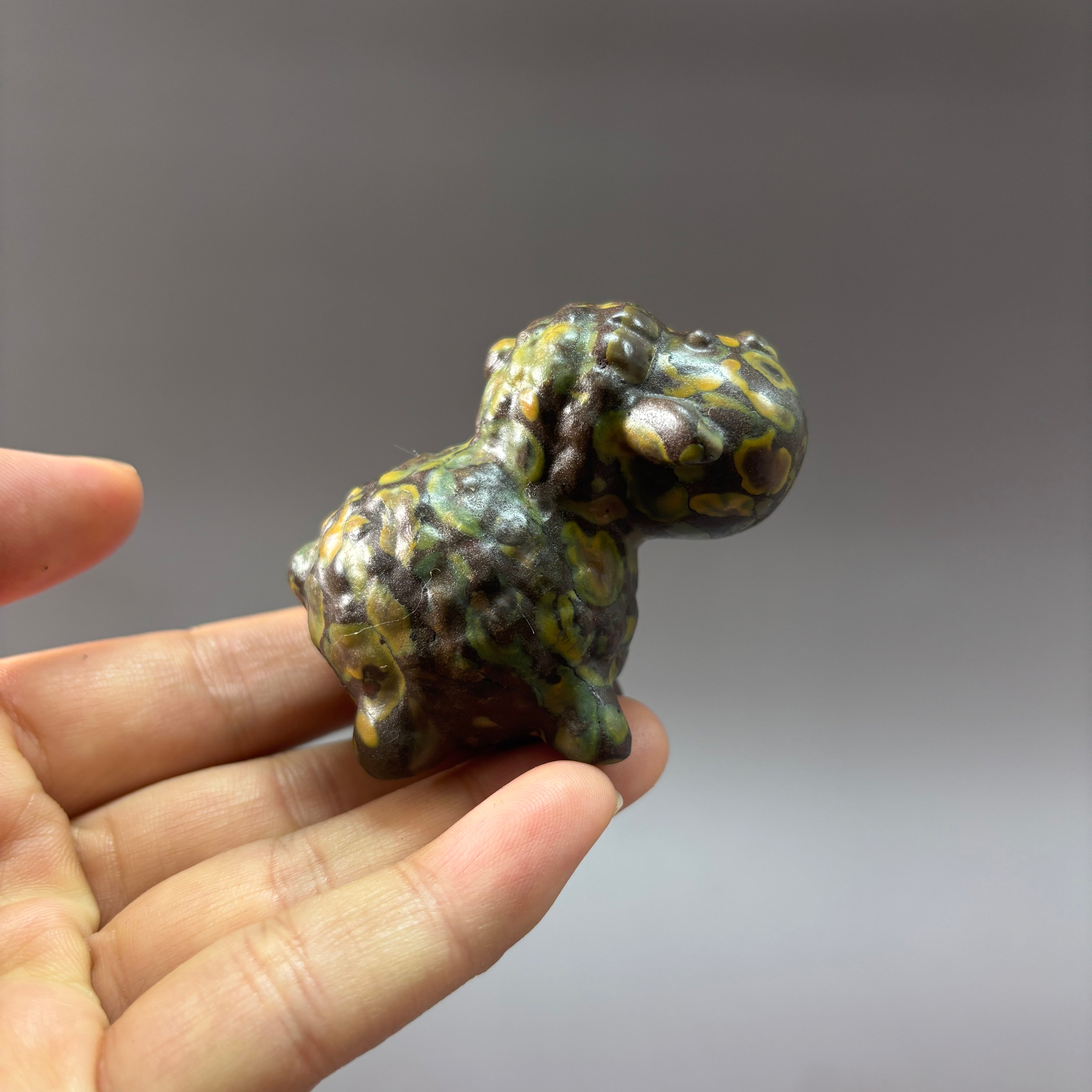 6.5CM Sheep Natural Stone Crystal Carving Statue Table Decor Gift