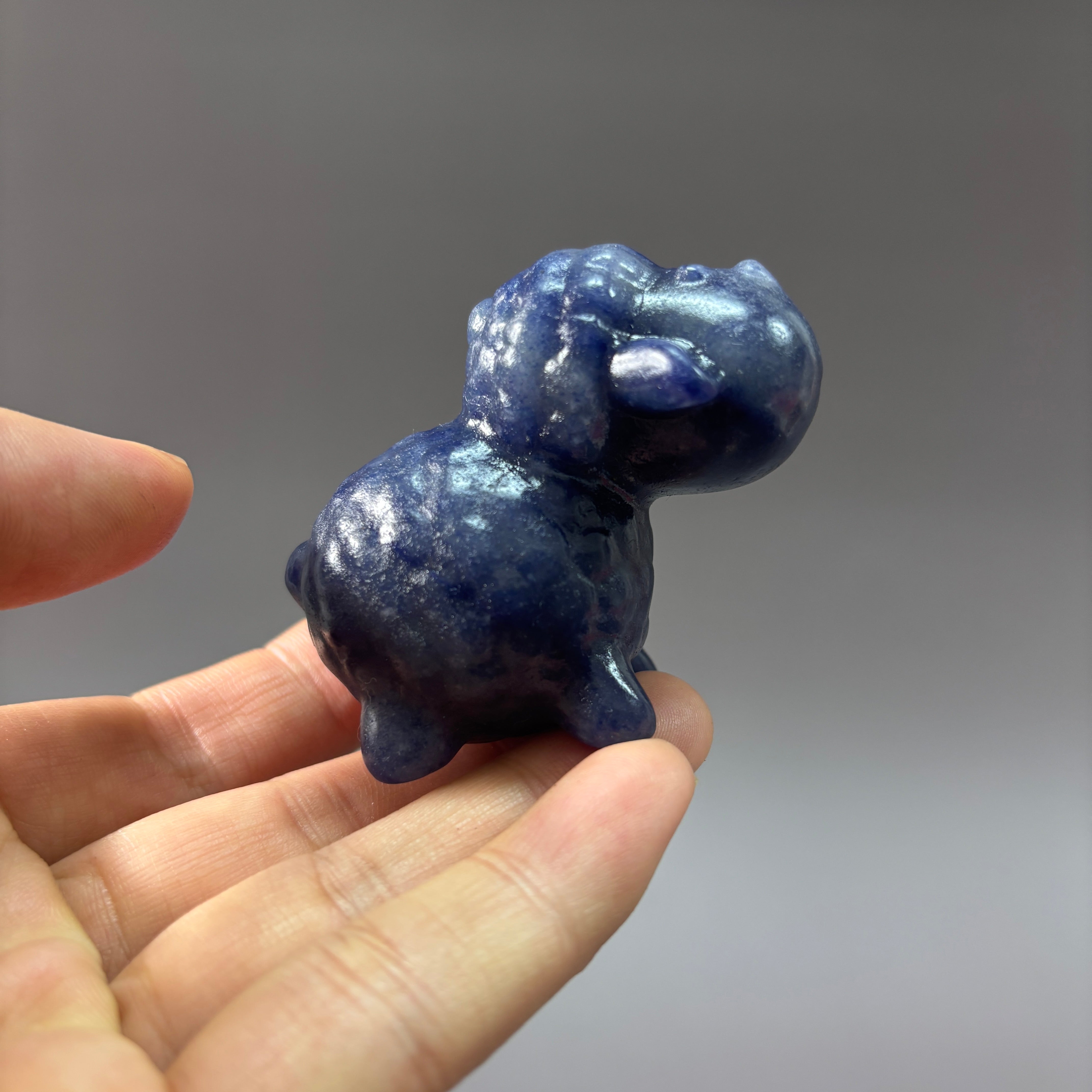 6.5CM Sheep Natural Stone Crystal Carving Statue Table Decor Gift