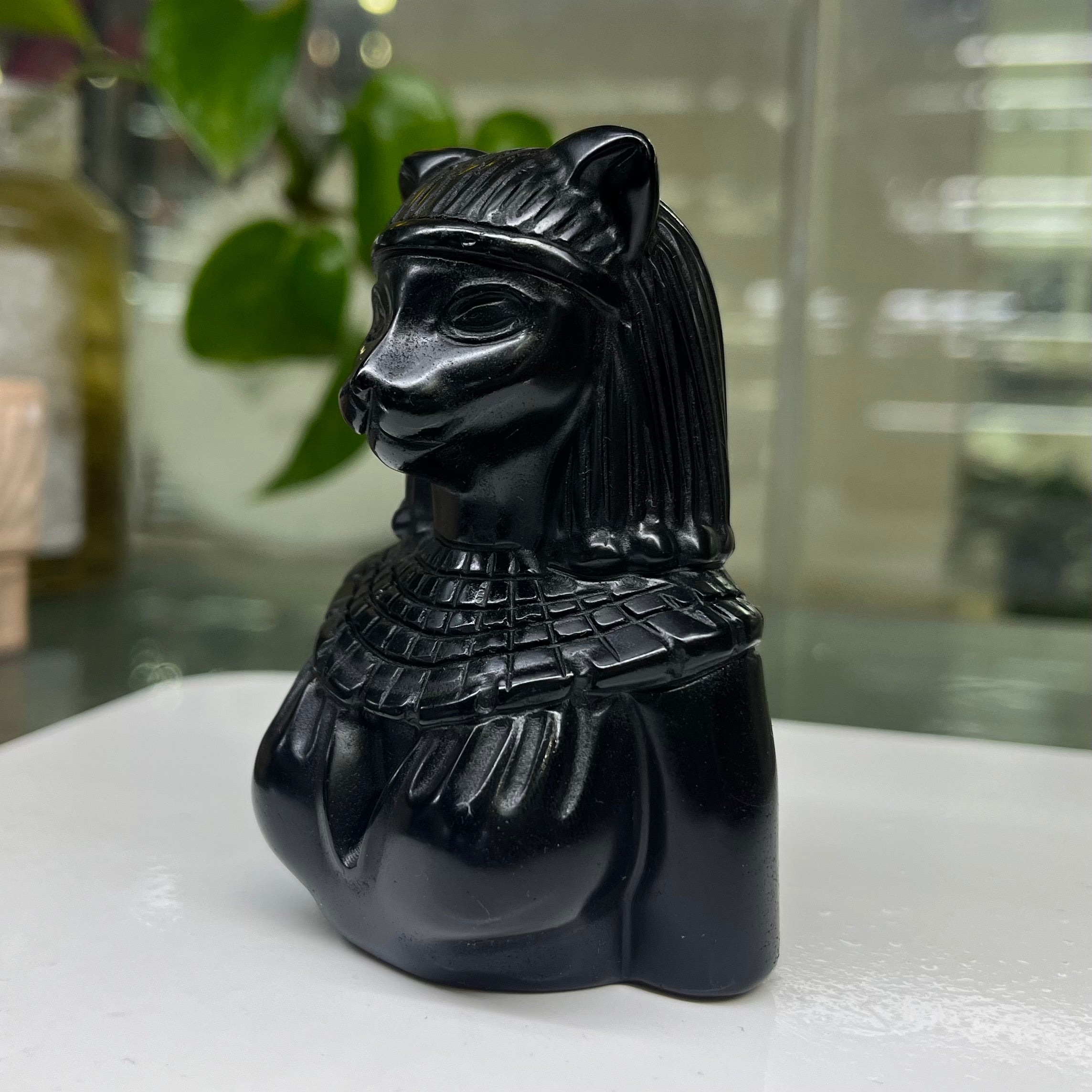 Egyptian Cat Lady Carving Table Decor Gift Wholesale