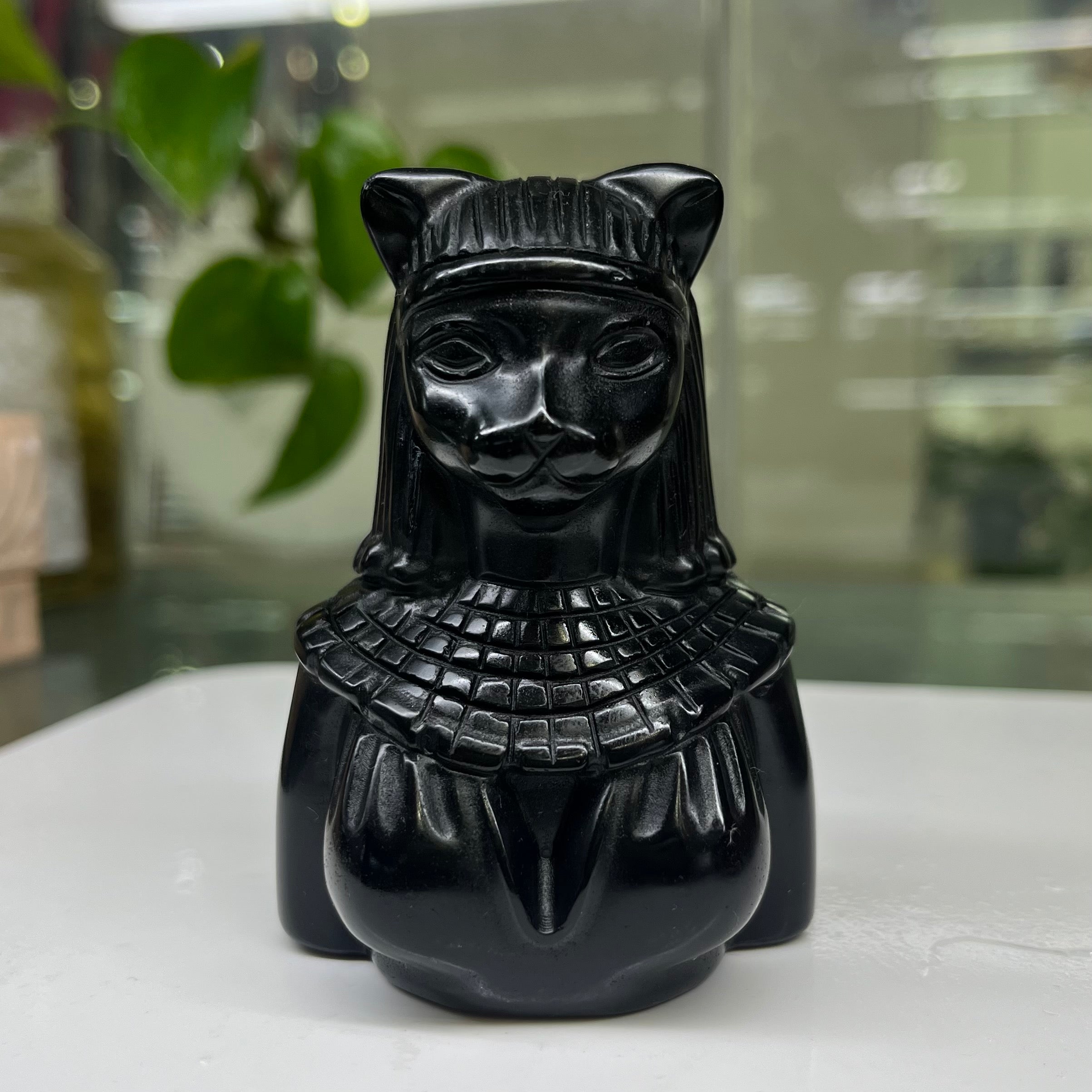 Egyptian Cat Lady Carving Table Decor Gift Wholesale