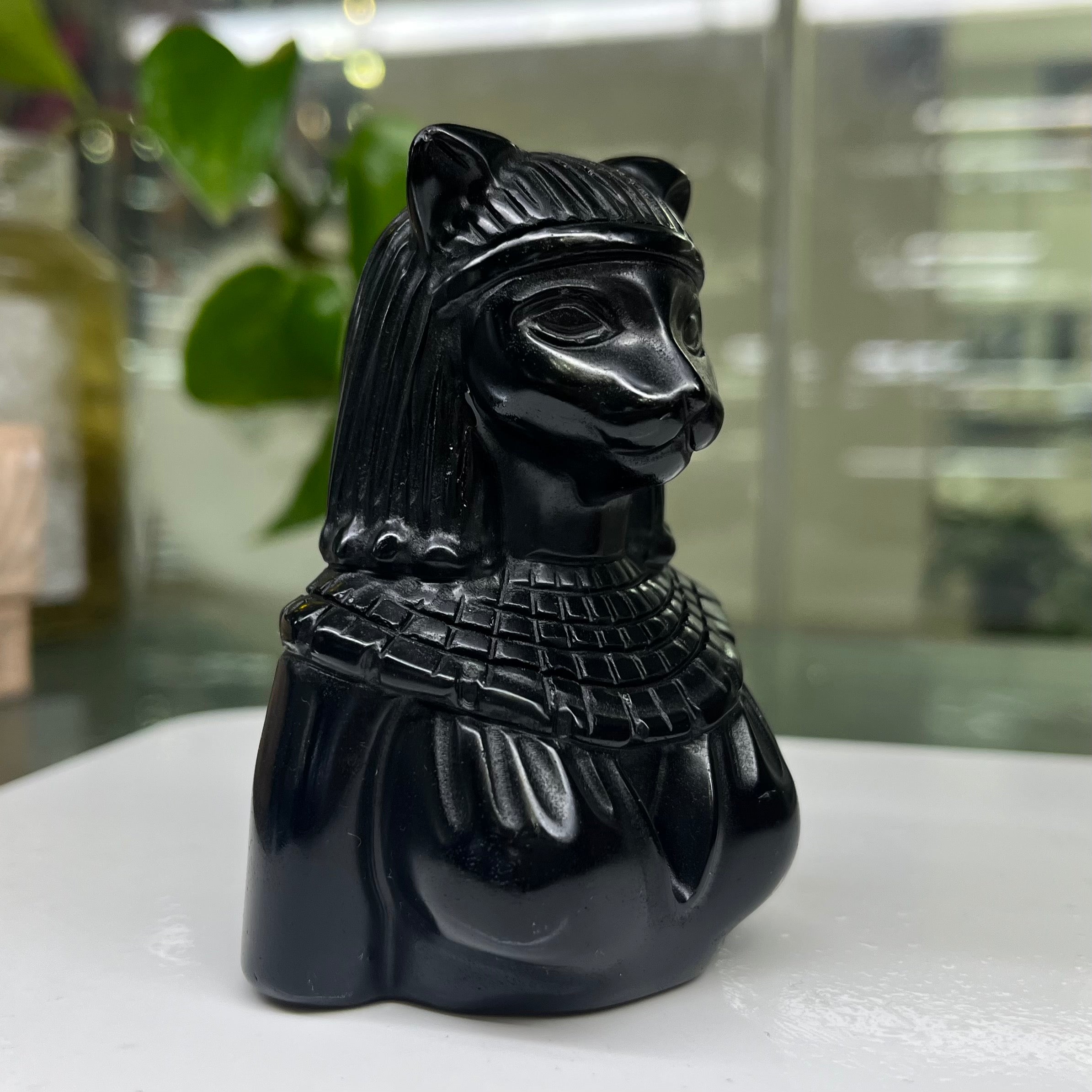 Egyptian Cat Lady Carving Table Decor Gift Wholesale