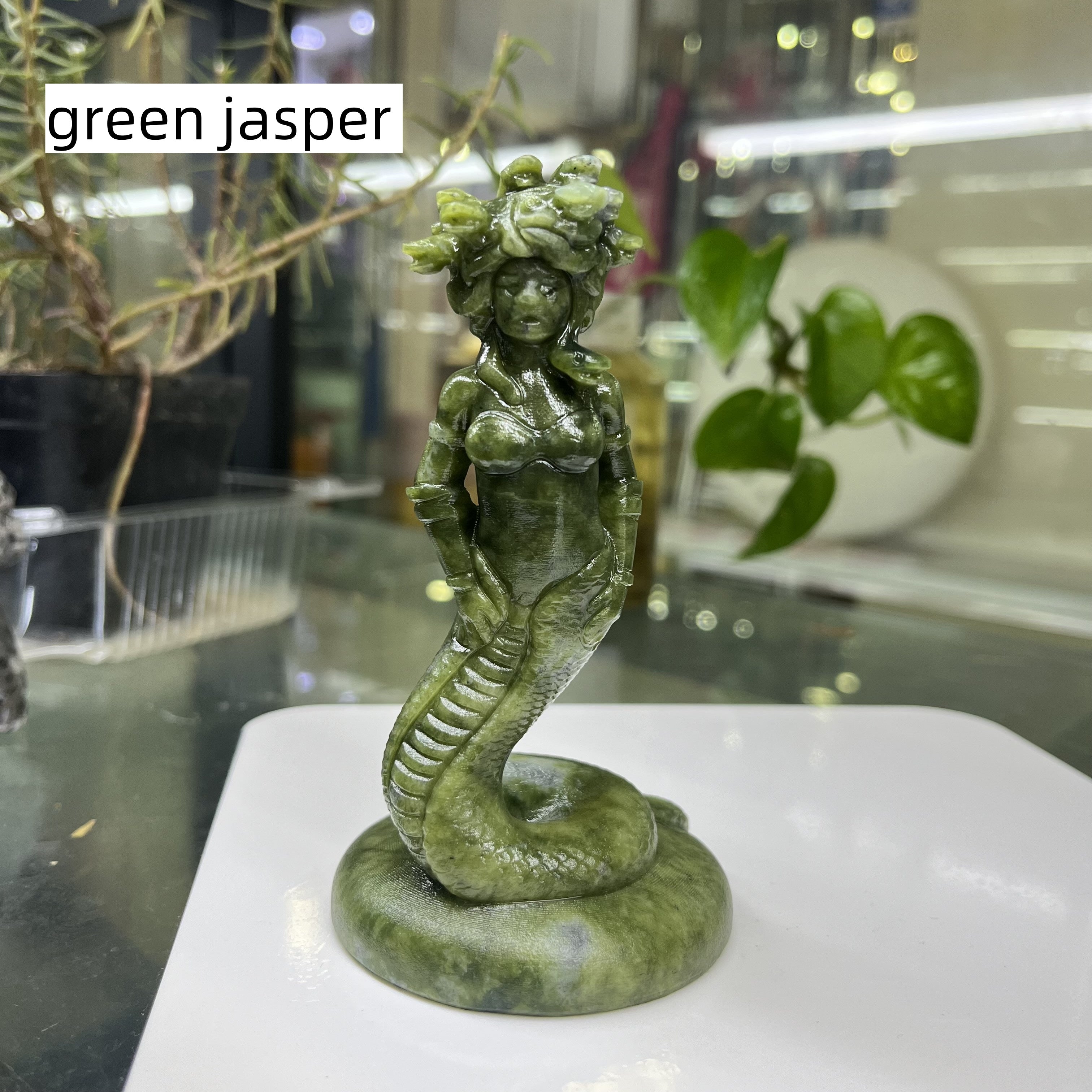 Natural Stone Medusa Carving Table Decor Wholesale