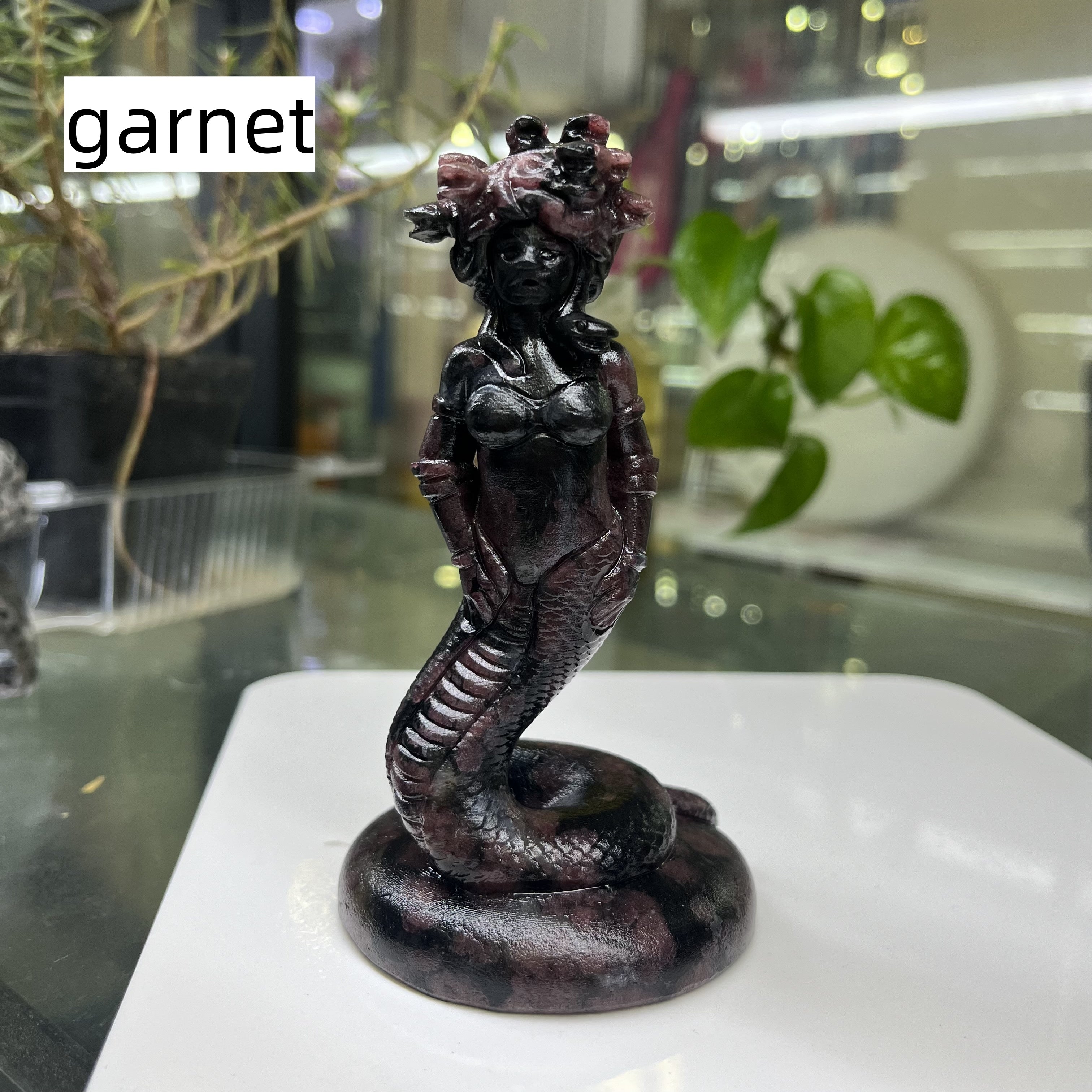 Natural Stone Medusa Carving Table Decor Wholesale