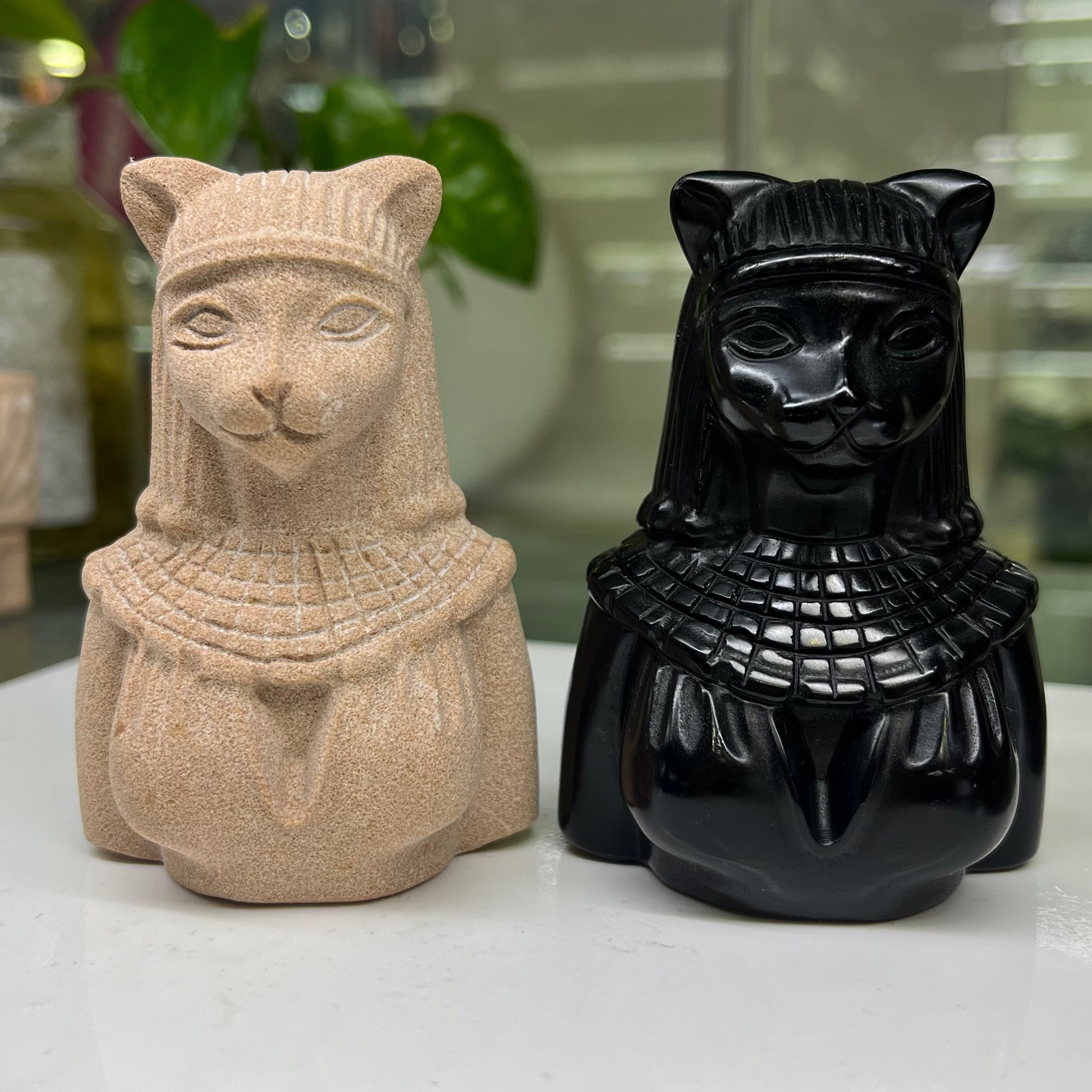 Egyptian Cat Lady Carving Table Decor Gift Wholesale