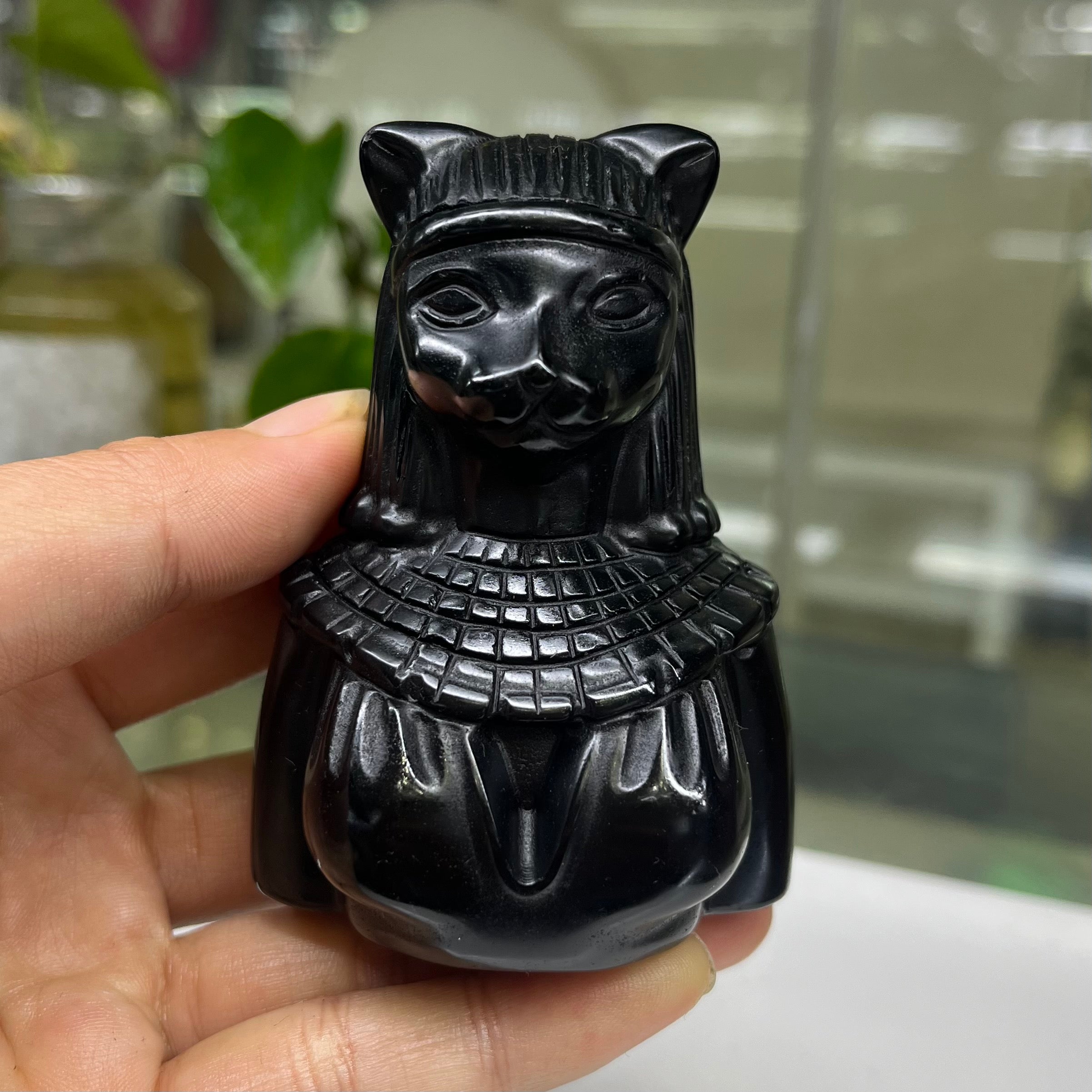 Egyptian Cat Lady Carving Table Decor Gift Wholesale