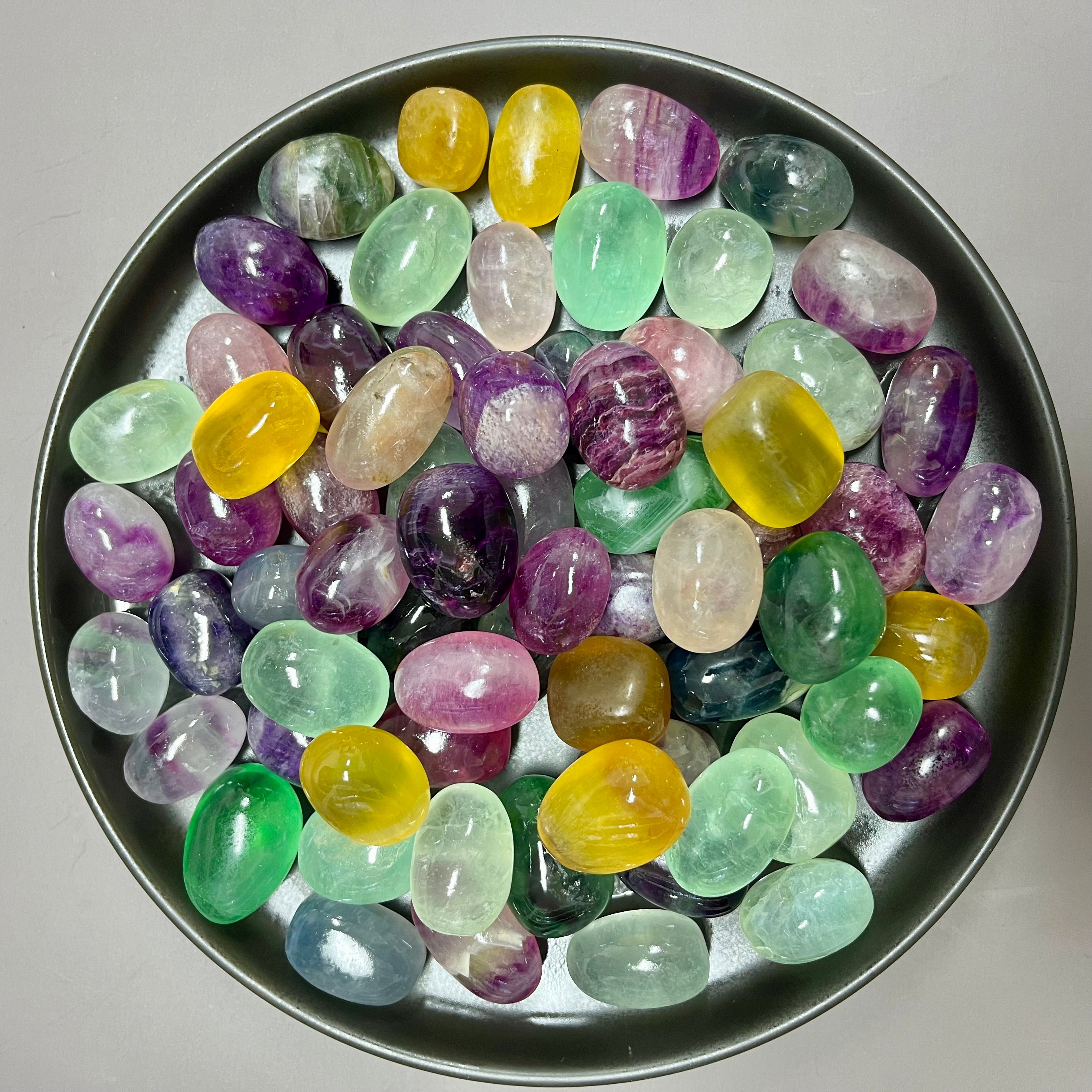 Natural Colorful Fluorite Tumbles