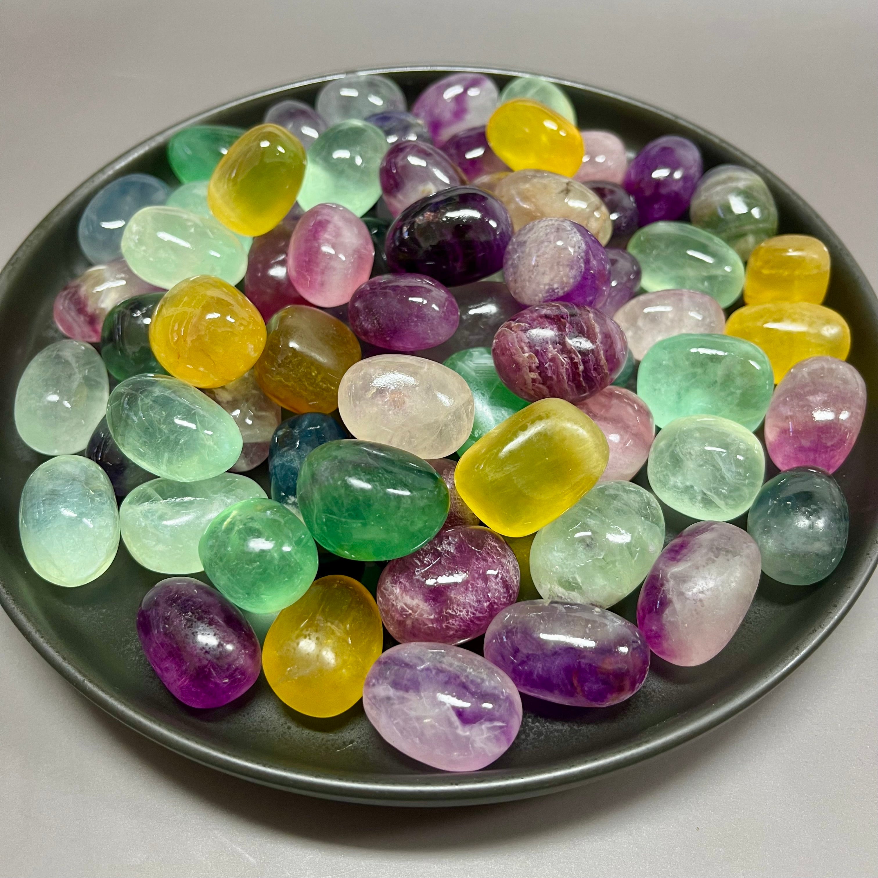 Natural Colorful Fluorite Tumbles