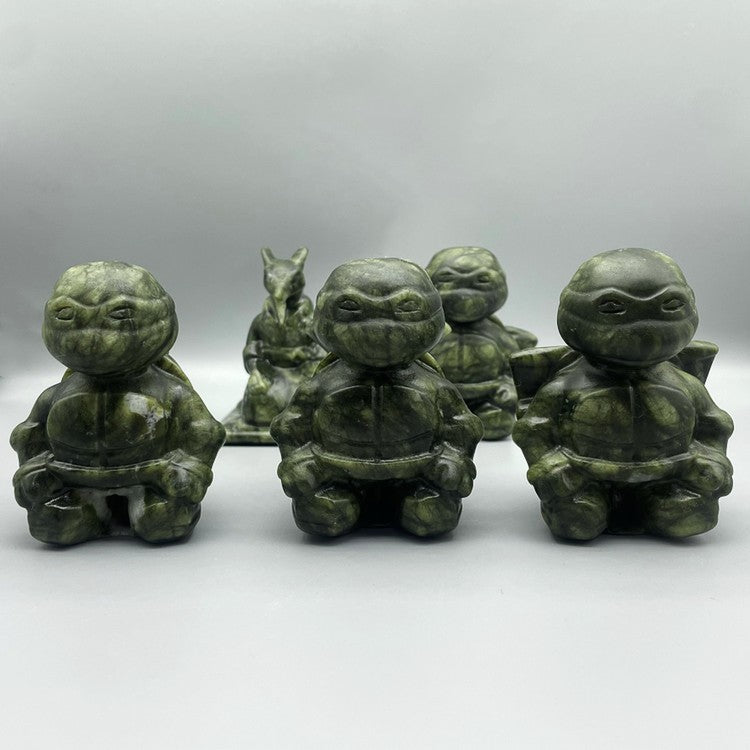 10CM Serpentine Ninja Turtles Figures Set Carvings