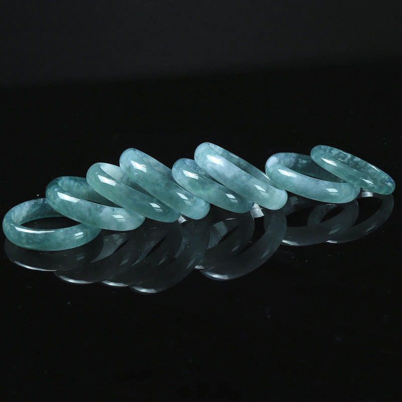 Natutal Guatemala Jade Jadeite  Band Rings