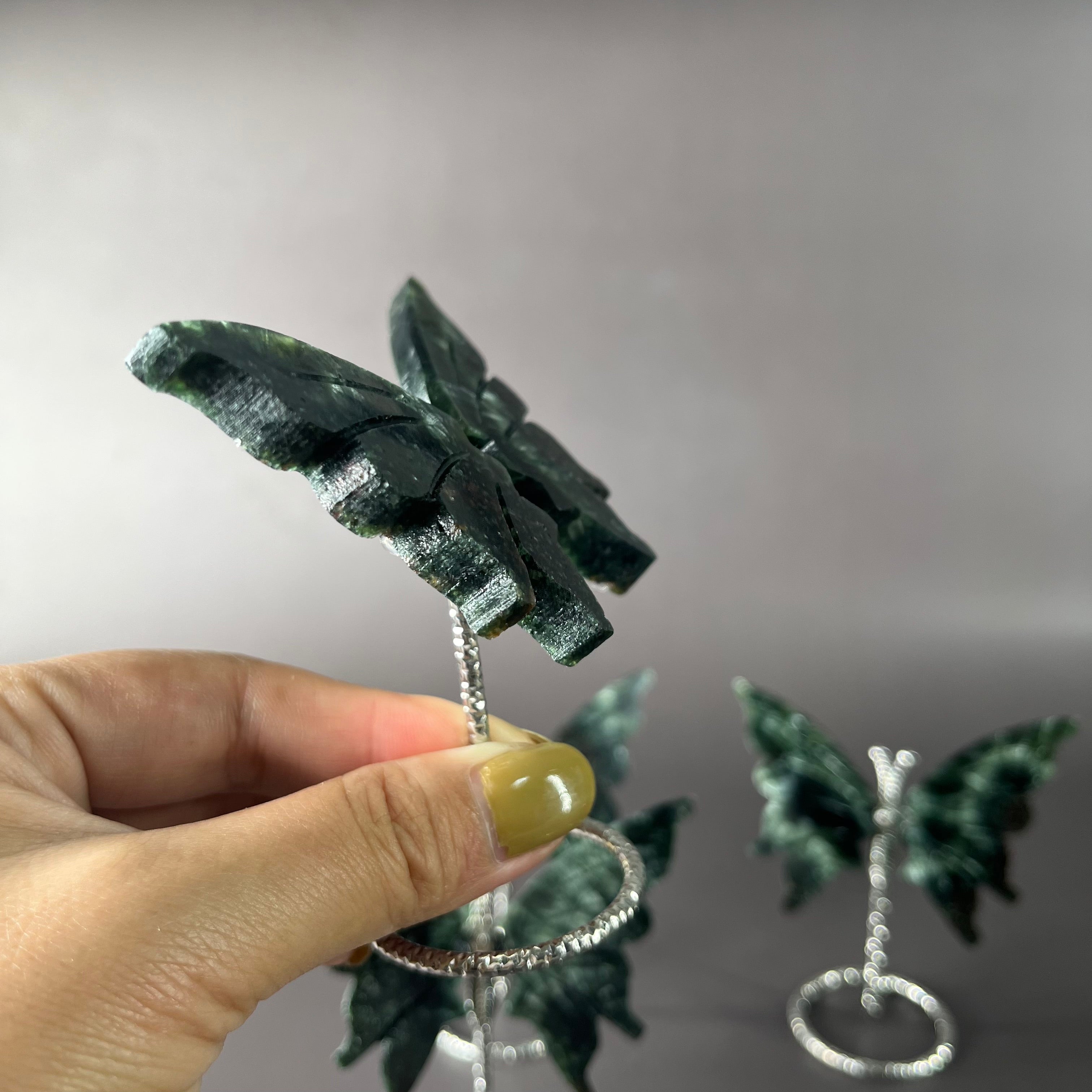 Seraphinite Butterfly on Stand