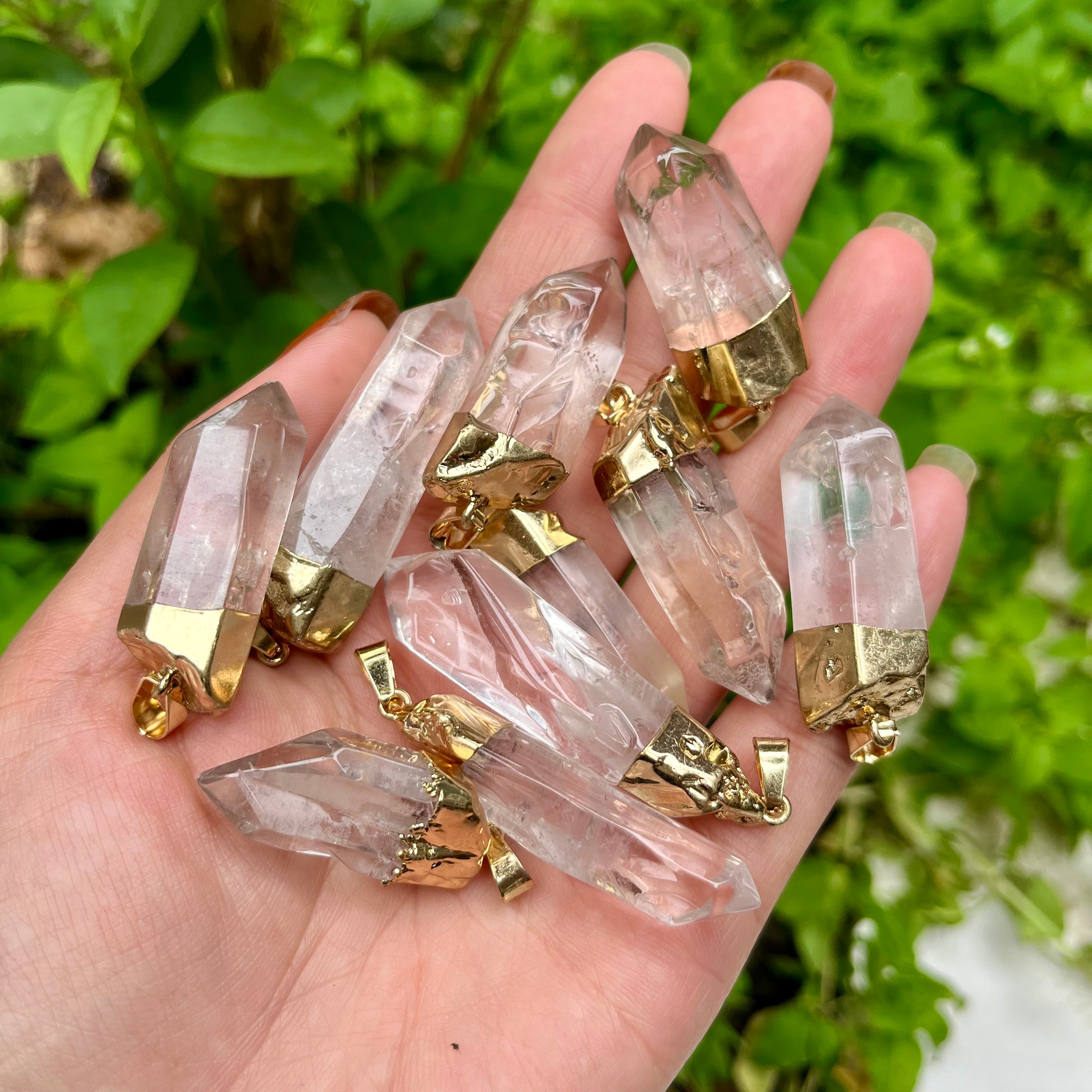 Clear Quartz Point Pendants