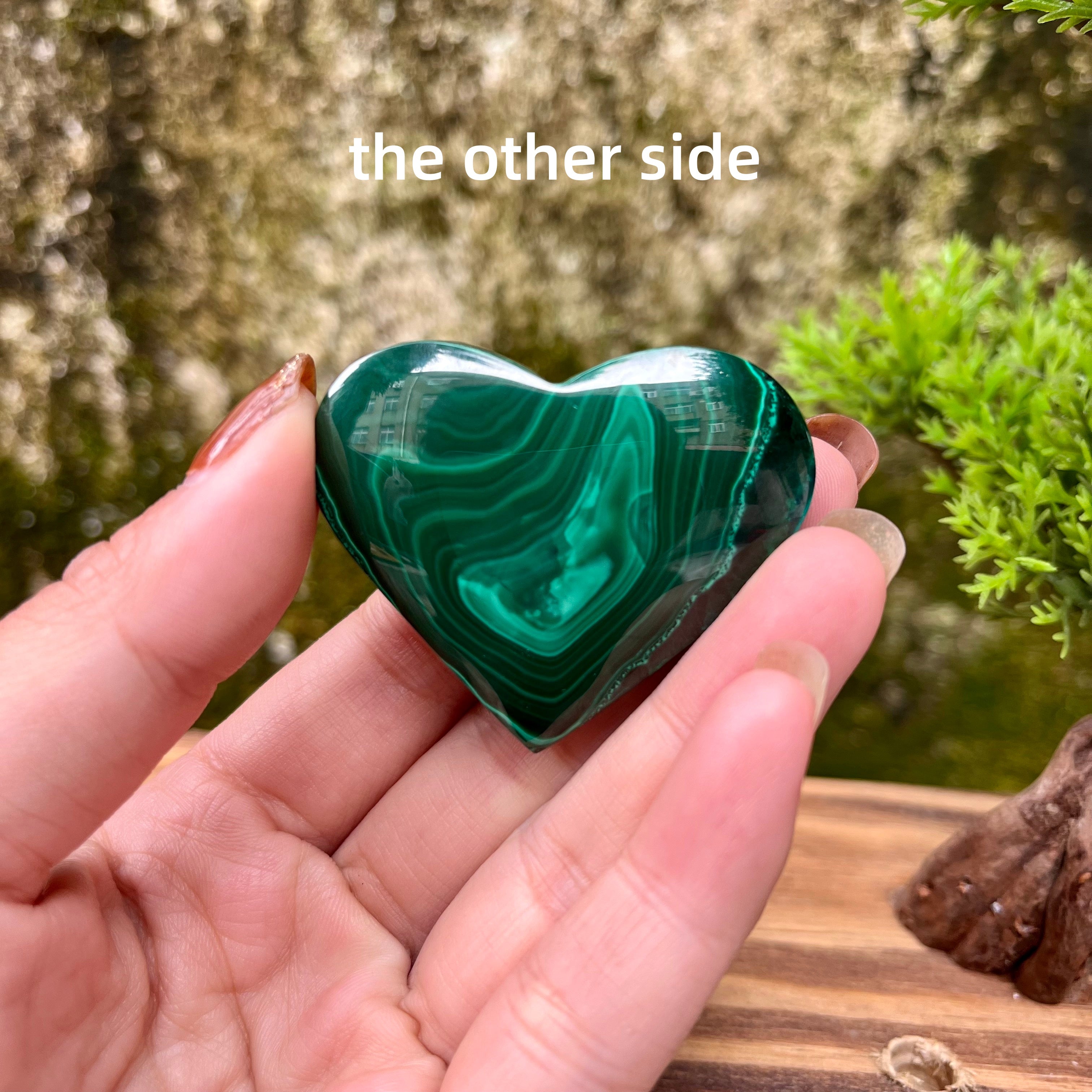 Malachite with Chryscolla Heart