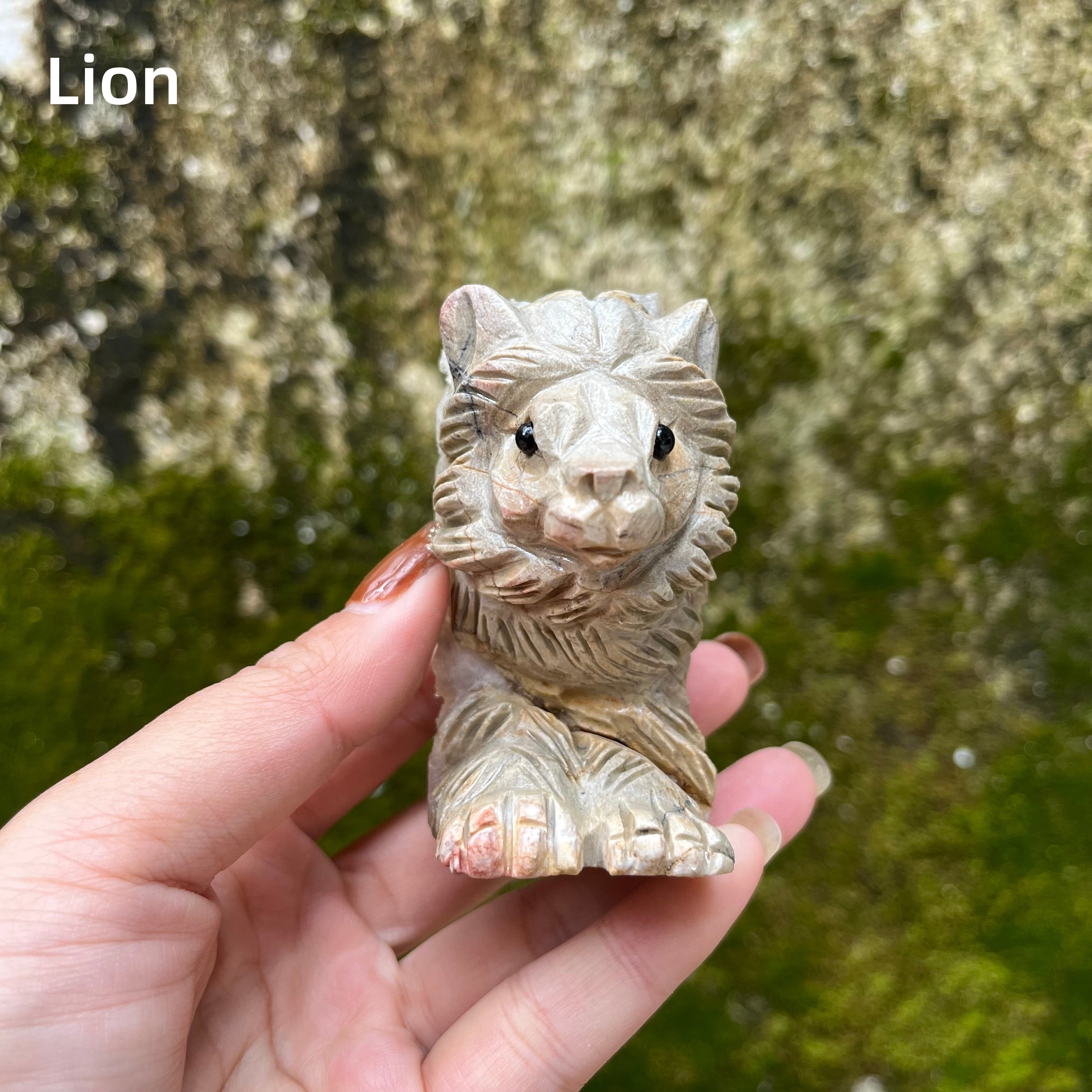 7PCS Clear Quartz Top Pet Rocks Animal Carvings