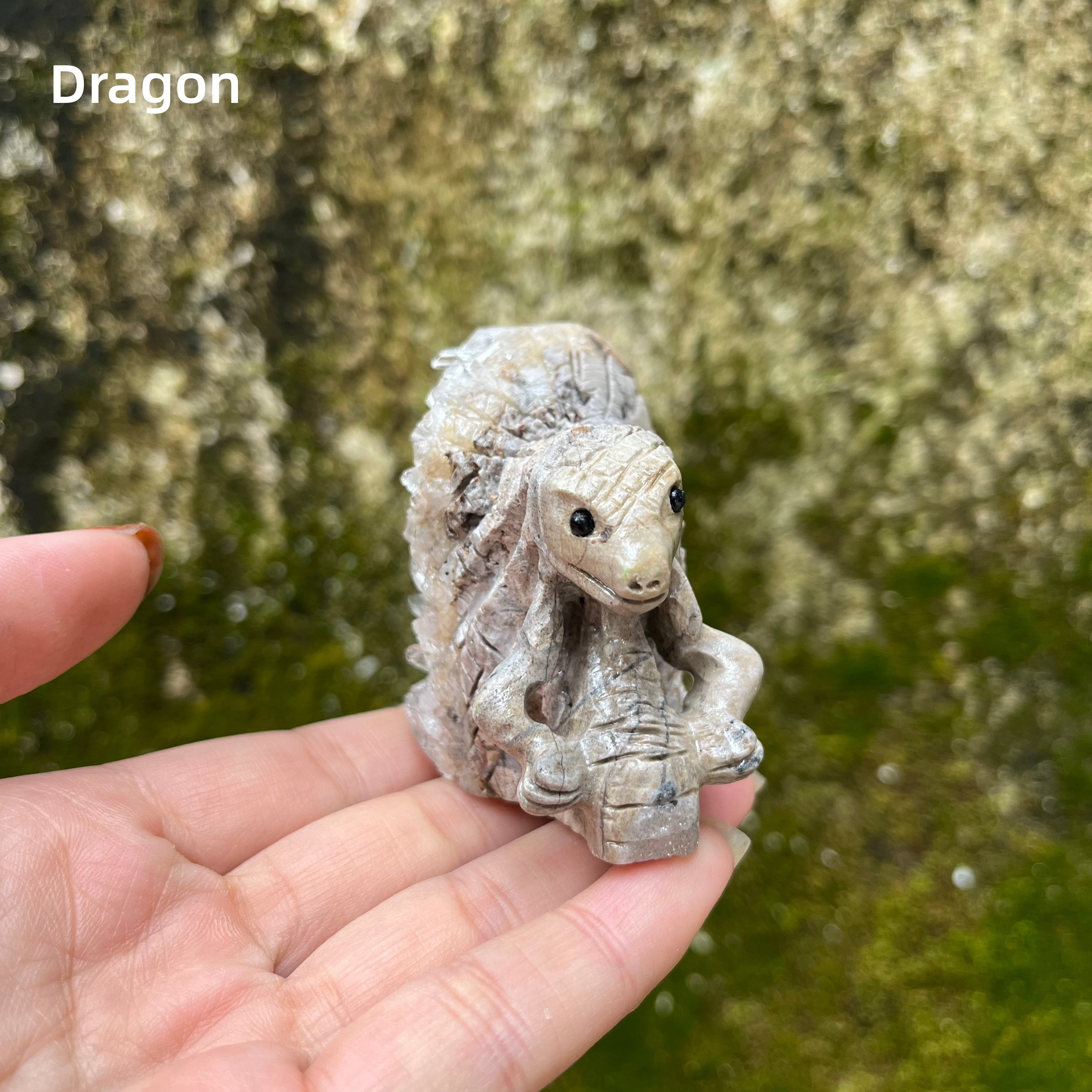 7PCS Clear Quartz Top Pet Rocks Animal Carvings