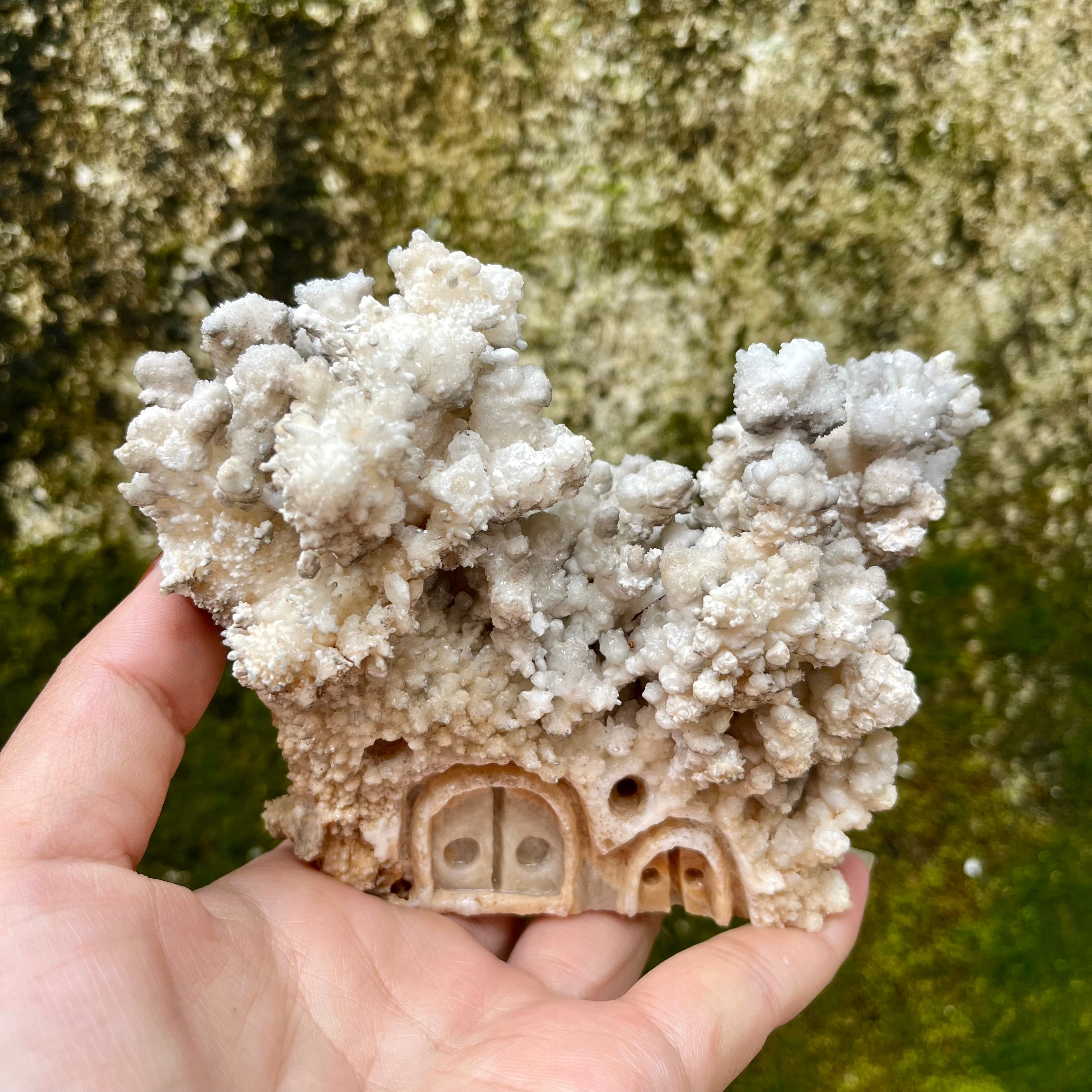 Stalactite Raw Cut Mushroom House Carvings