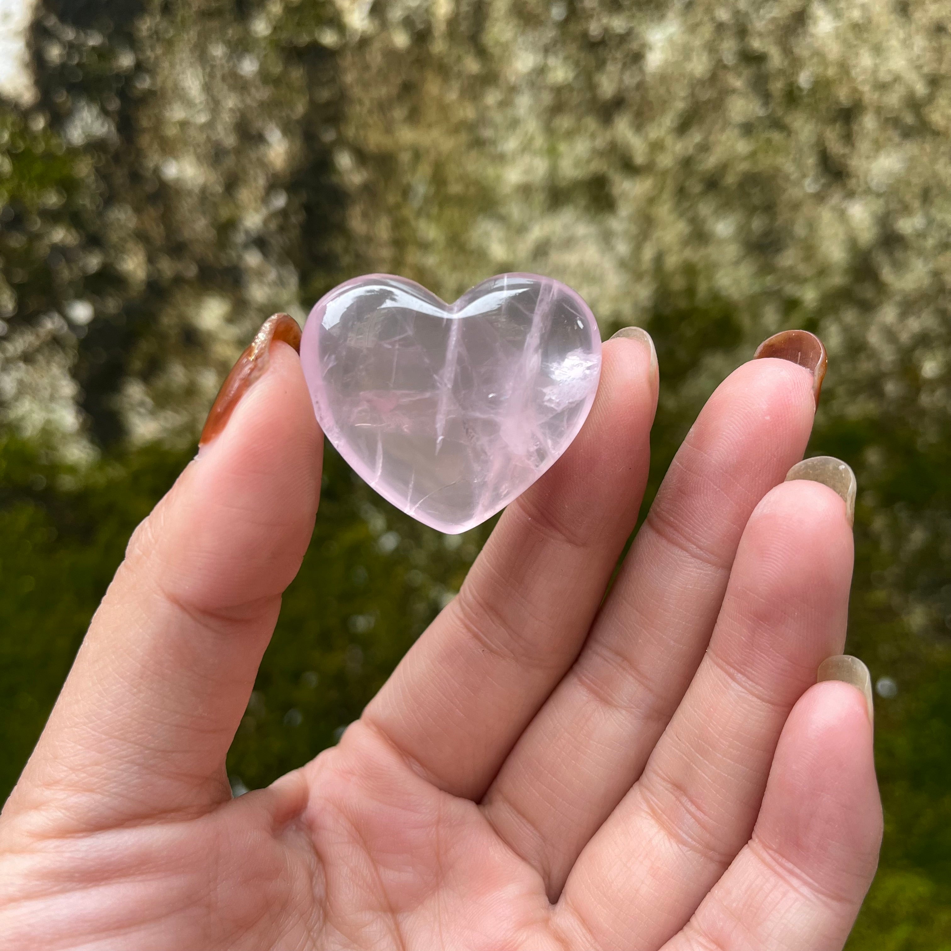 13PCS High Quality Natural Rose Quartz Small Hearts