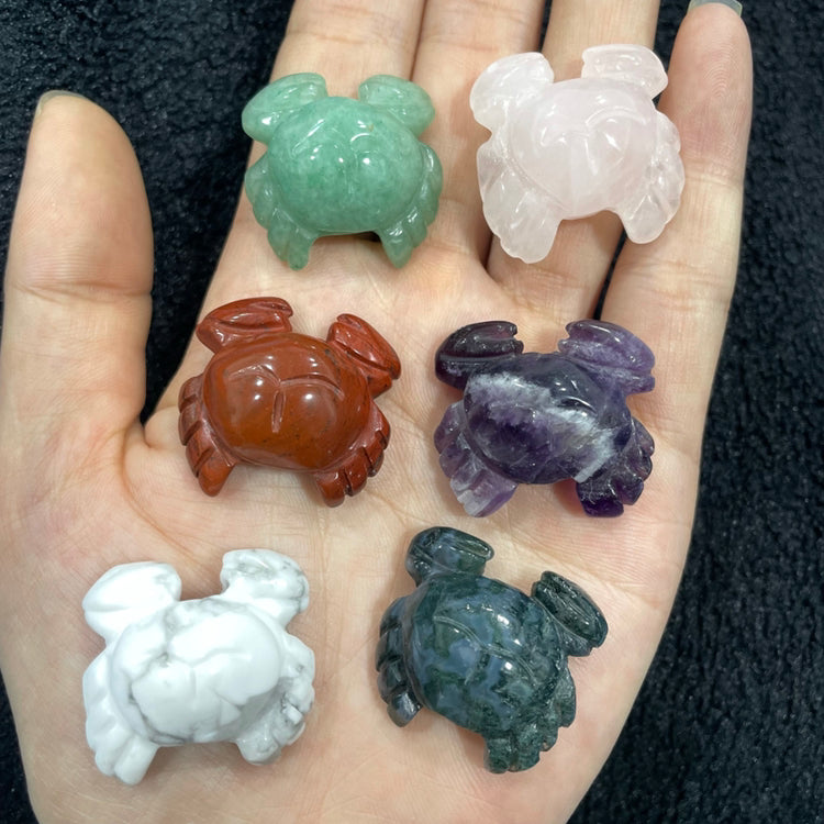 Mini Crabs Natural Stone Carvings Confetti Marine Animal