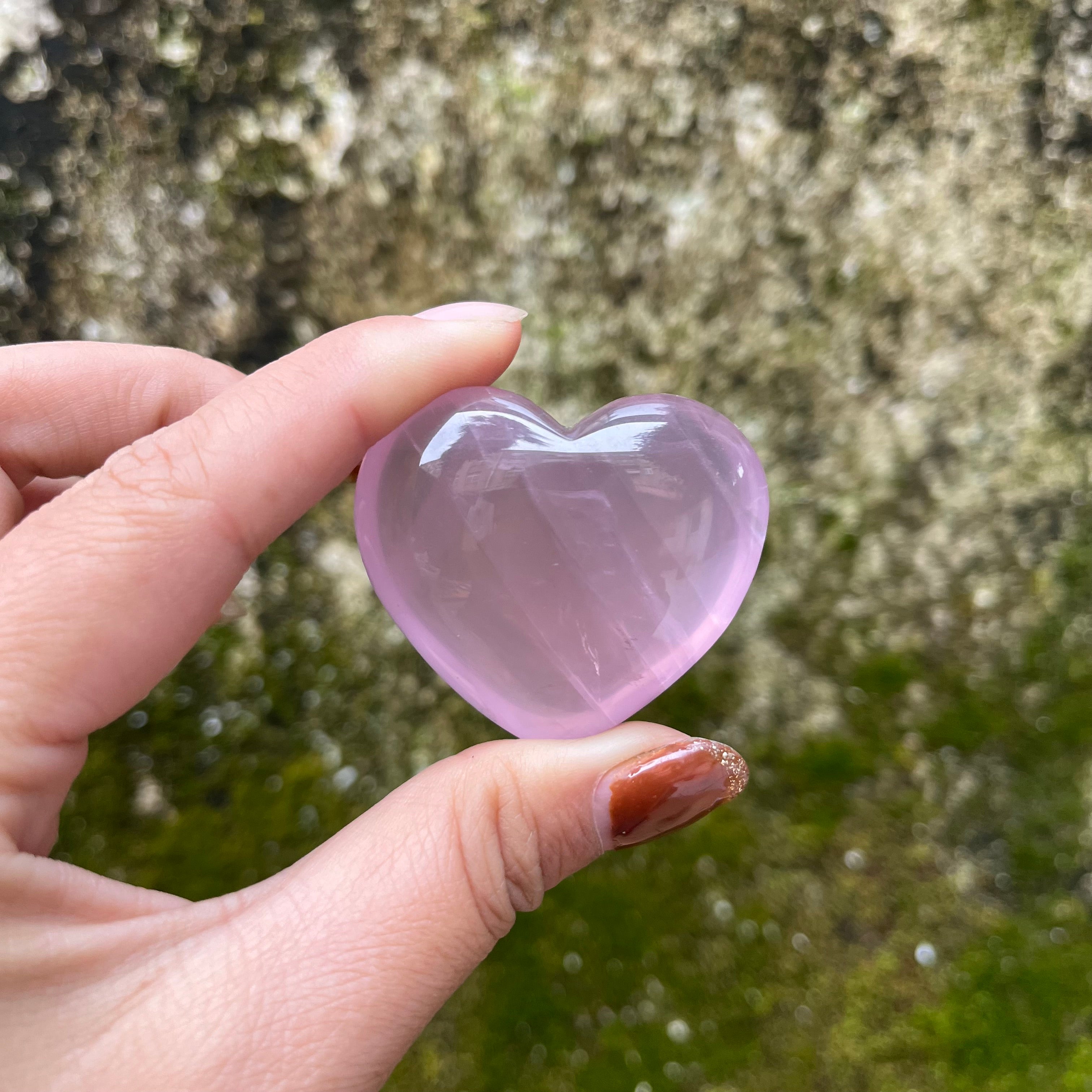 6PCS High Quality Natural Rose Quartz Hearts