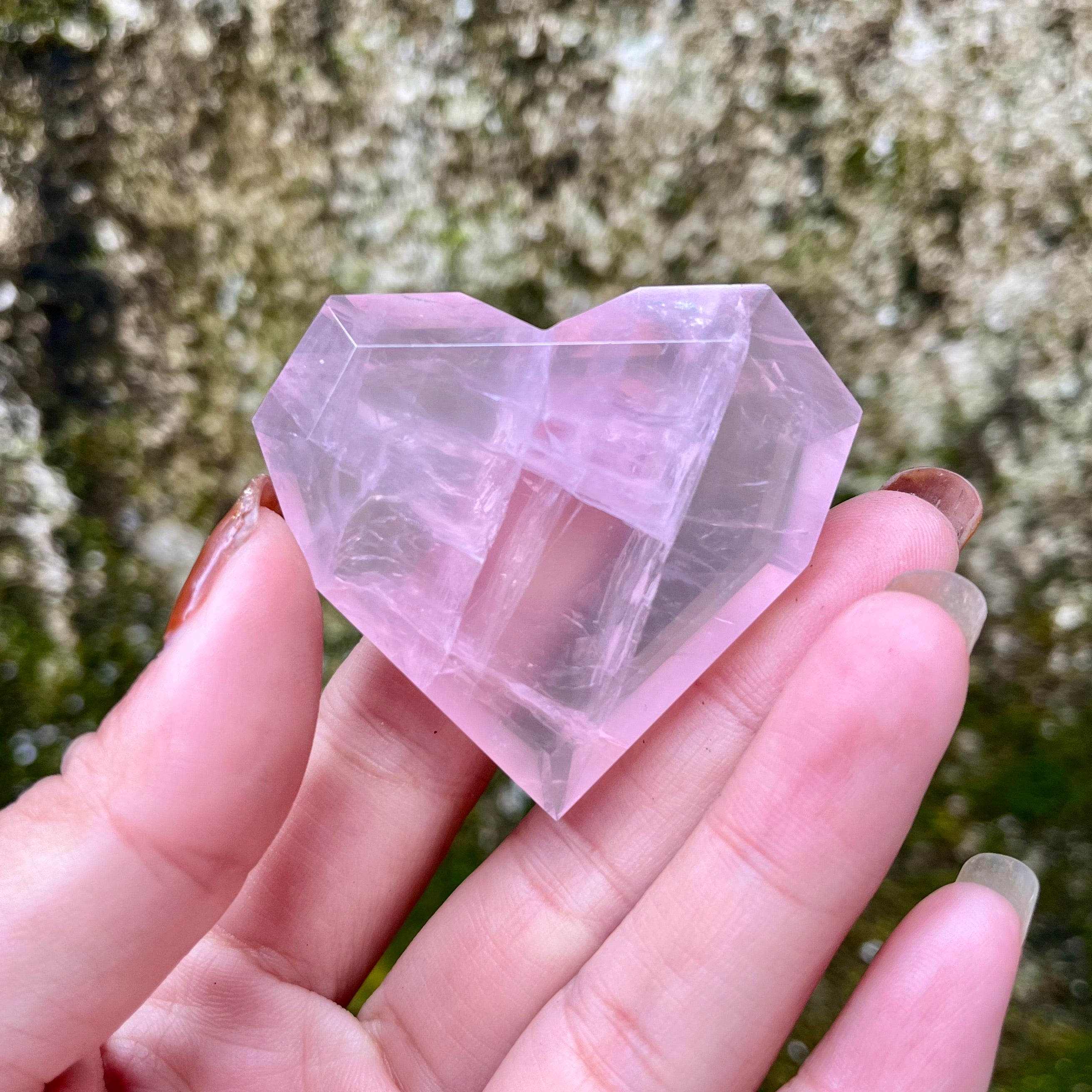 High Quality Faceted Rose Quartz Hearts