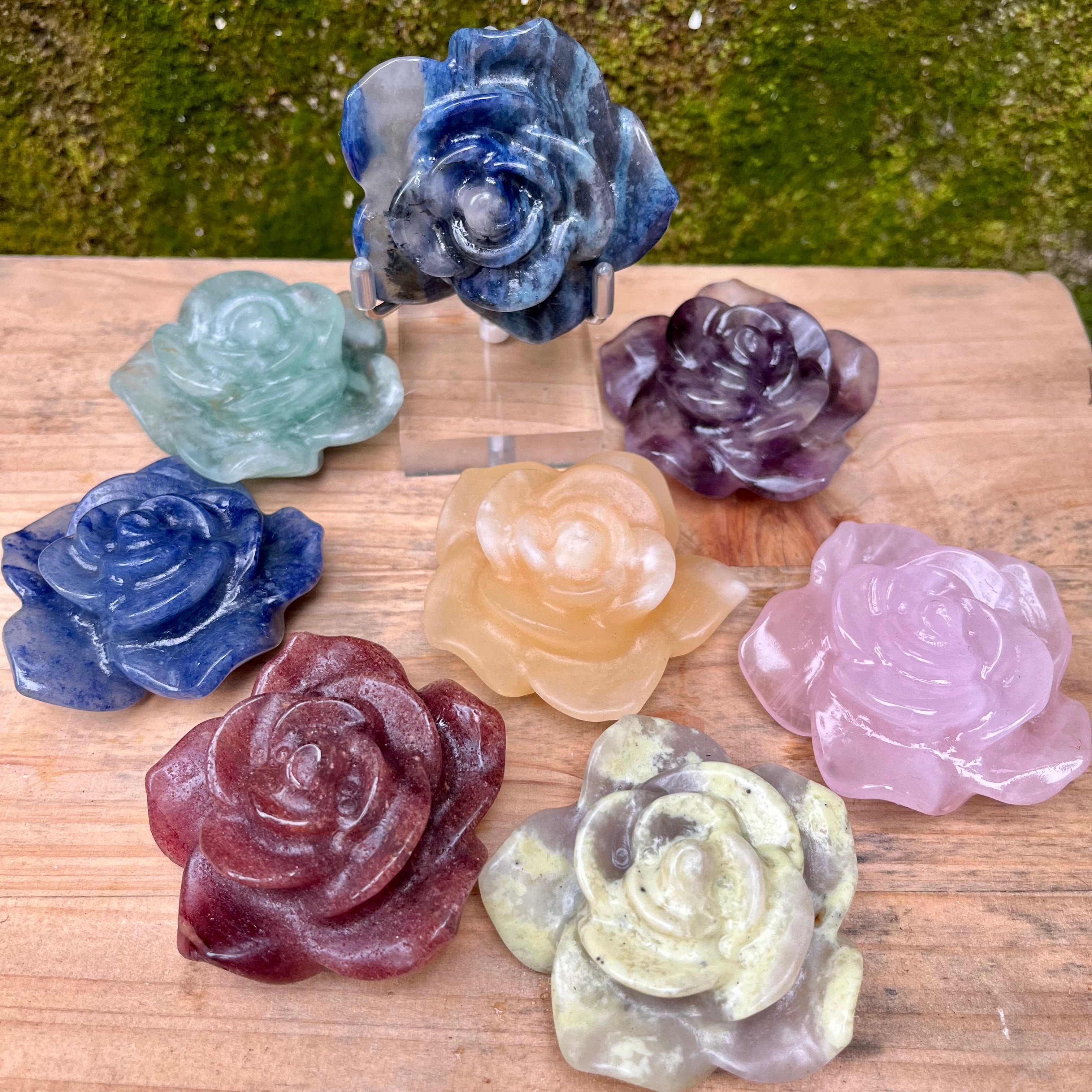 Natural Stone Flower Carving