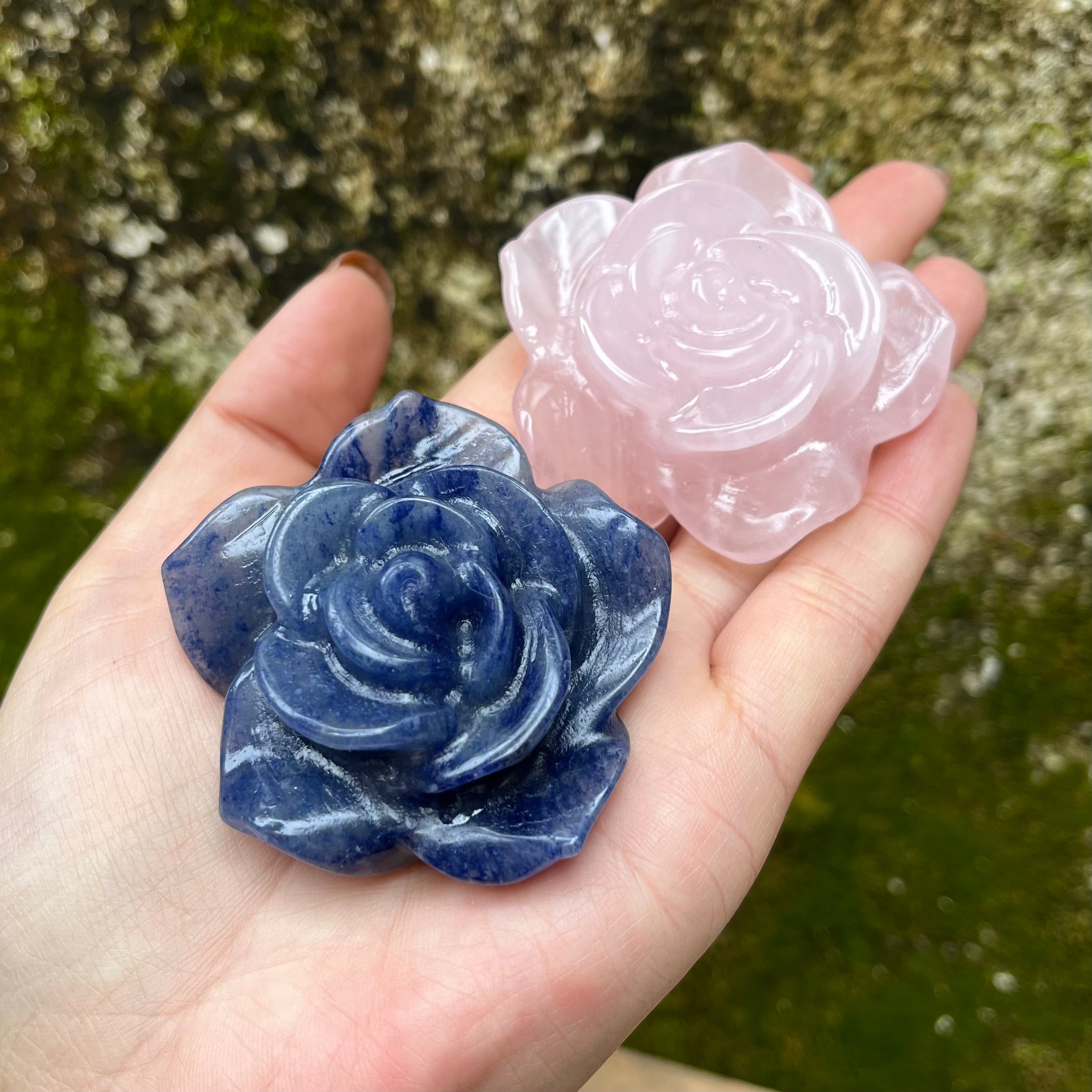 Natural Stone Flower Carving