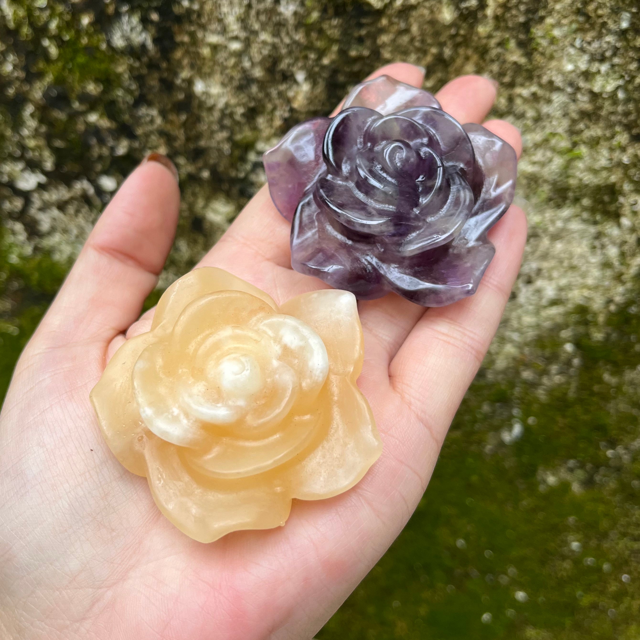 Natural Stone Flower Carving