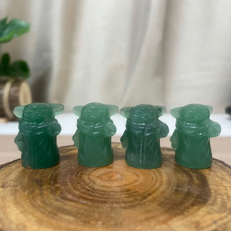 3CM Star Wars Mini Baby Yoda Natural Crystal Carving