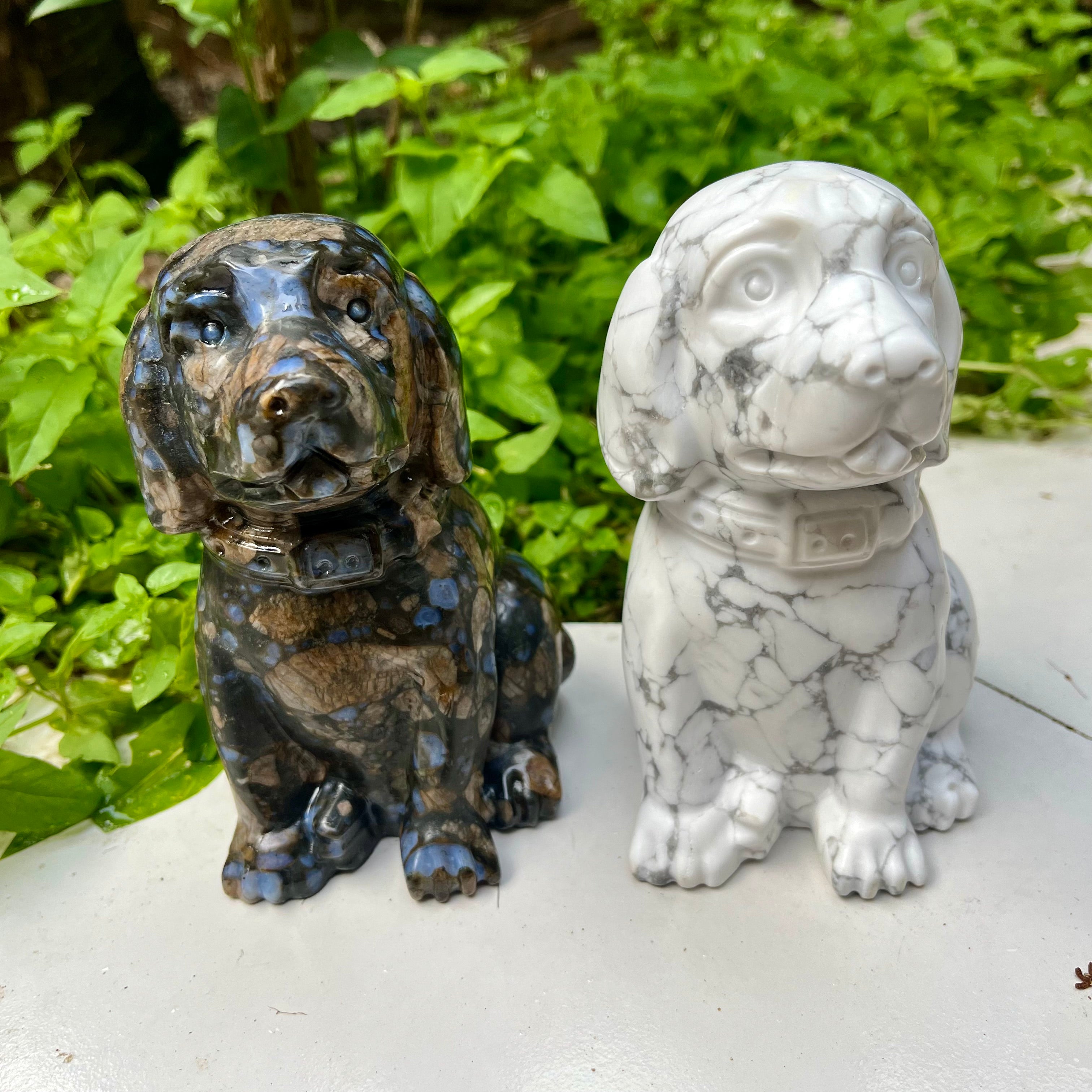 13CM Natural Stone Big Dog Carving