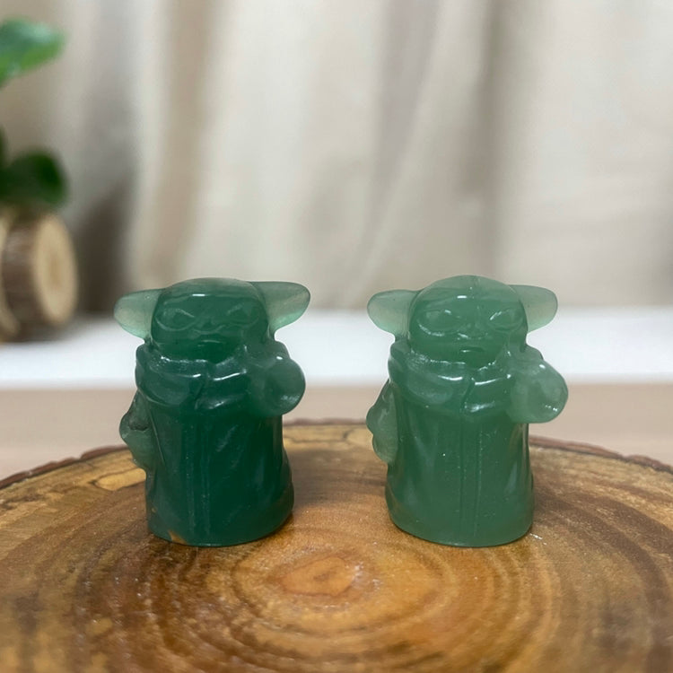 3CM Star Wars Mini Baby Yoda Natural Crystal Carving