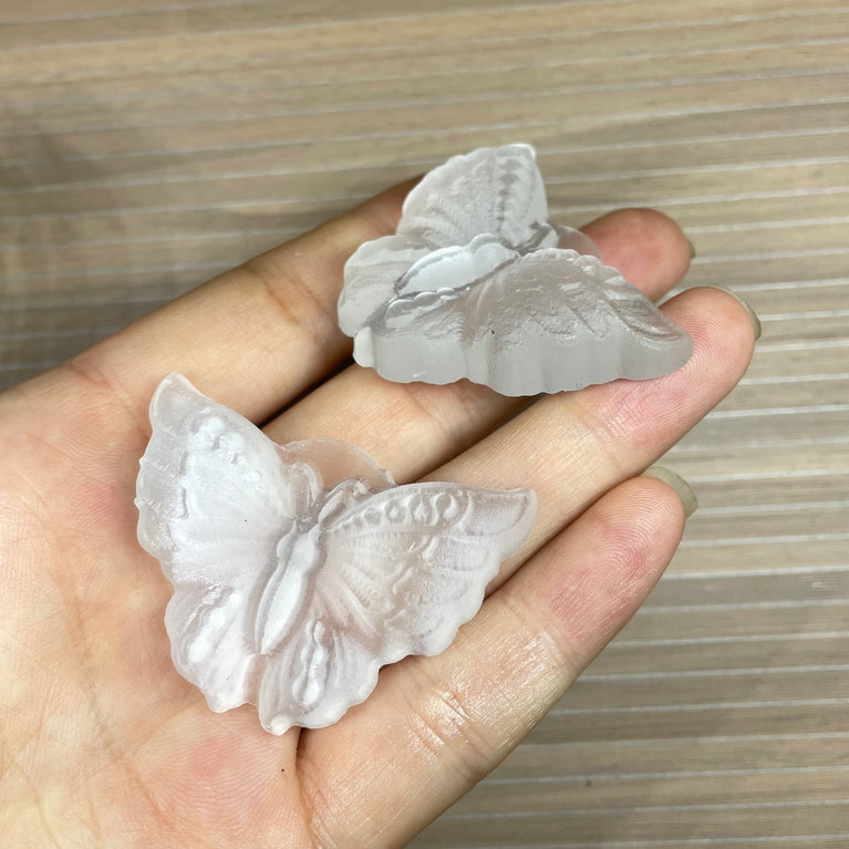 4CM Butterfly Selenite Natural Crystal Carving