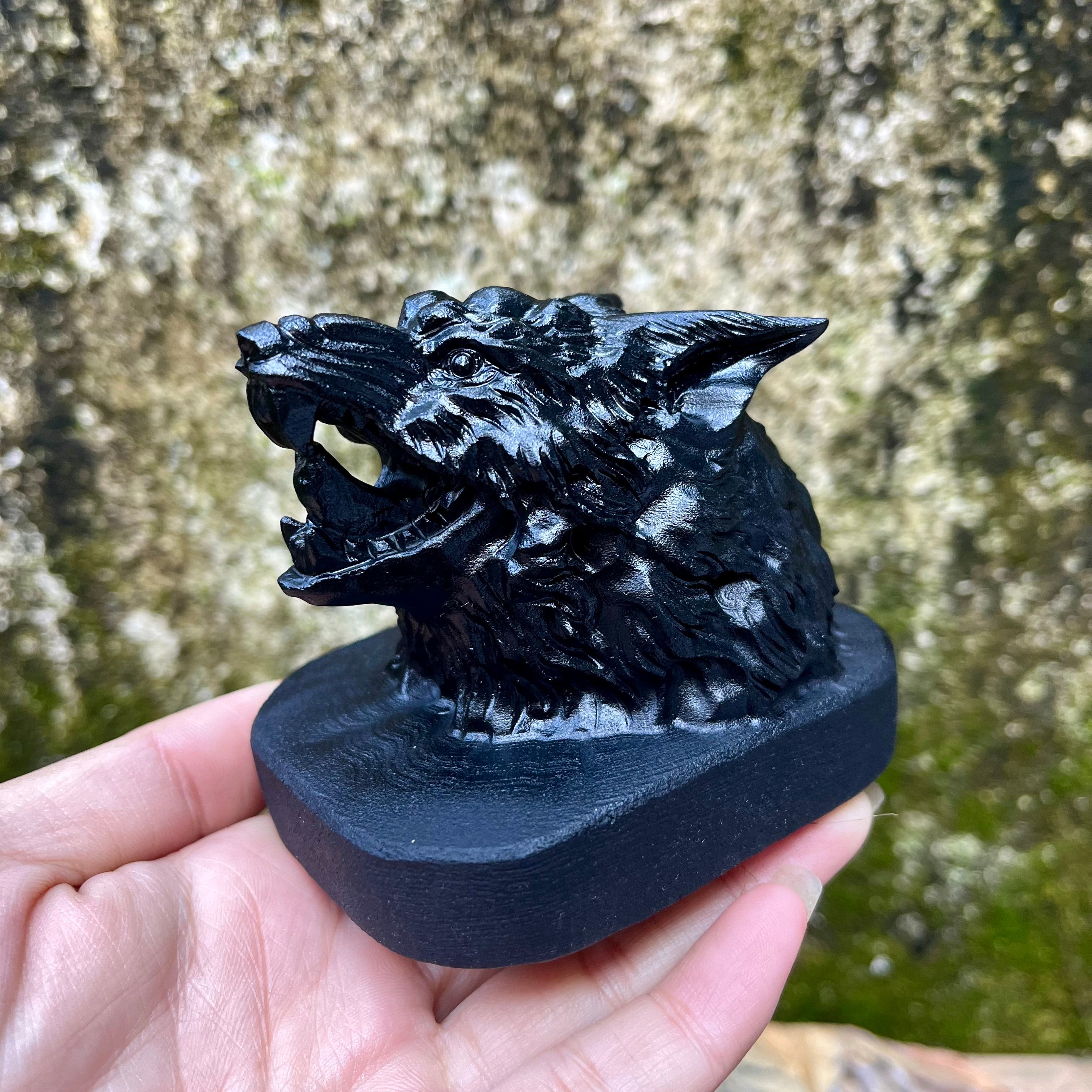 Wolf Head Carving Nice Details