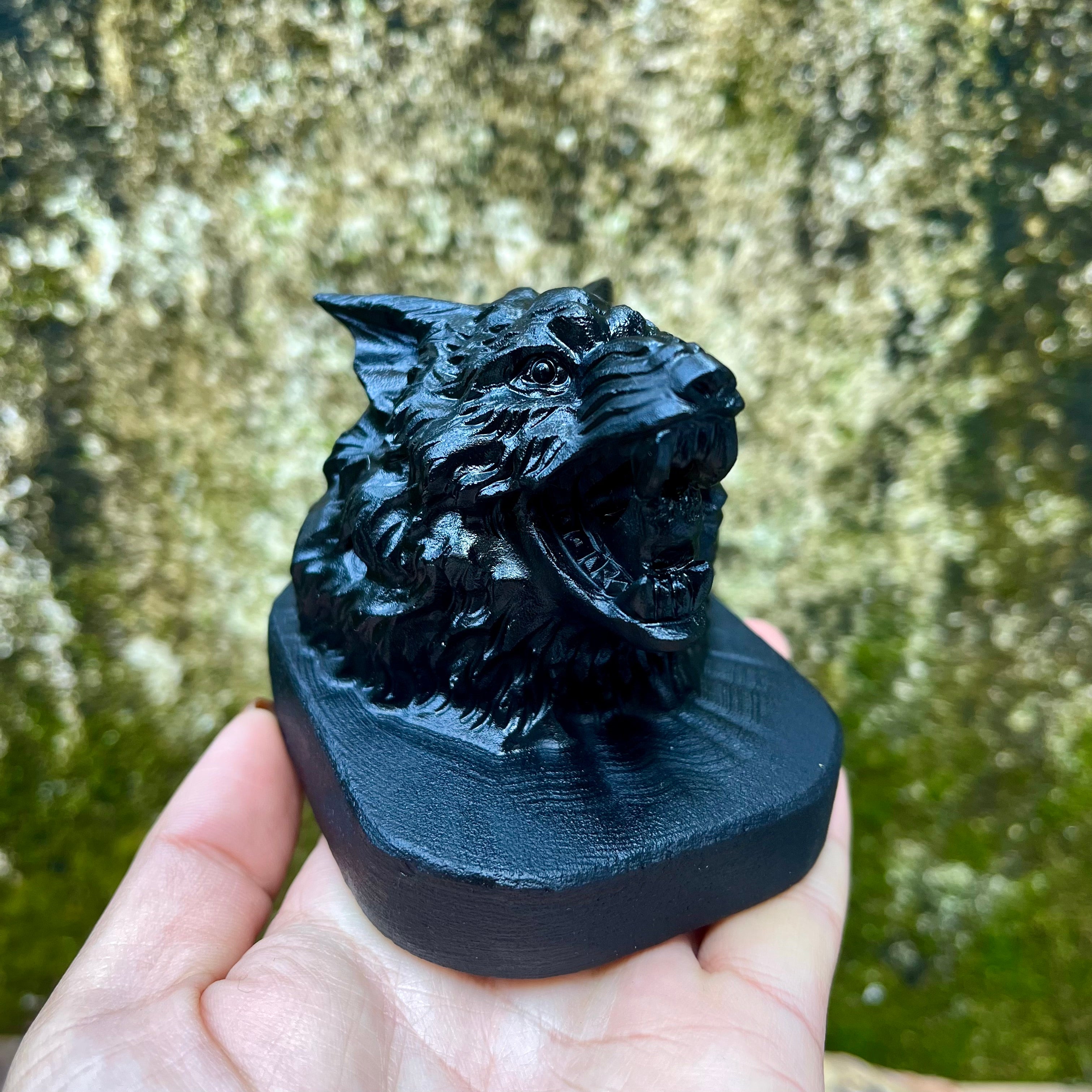 Wolf Head Carving Nice Details