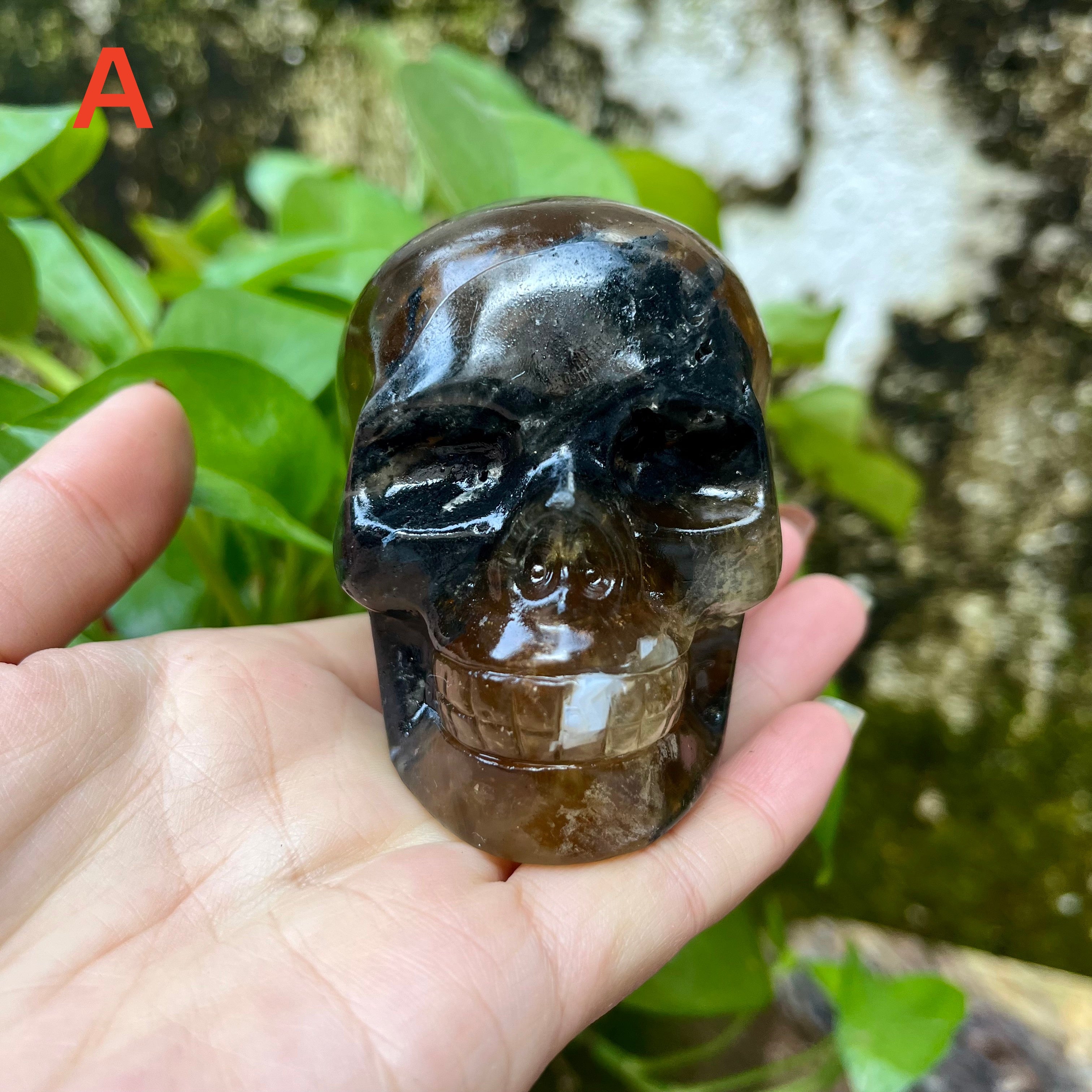 Yellow Fluorite Skull Carving