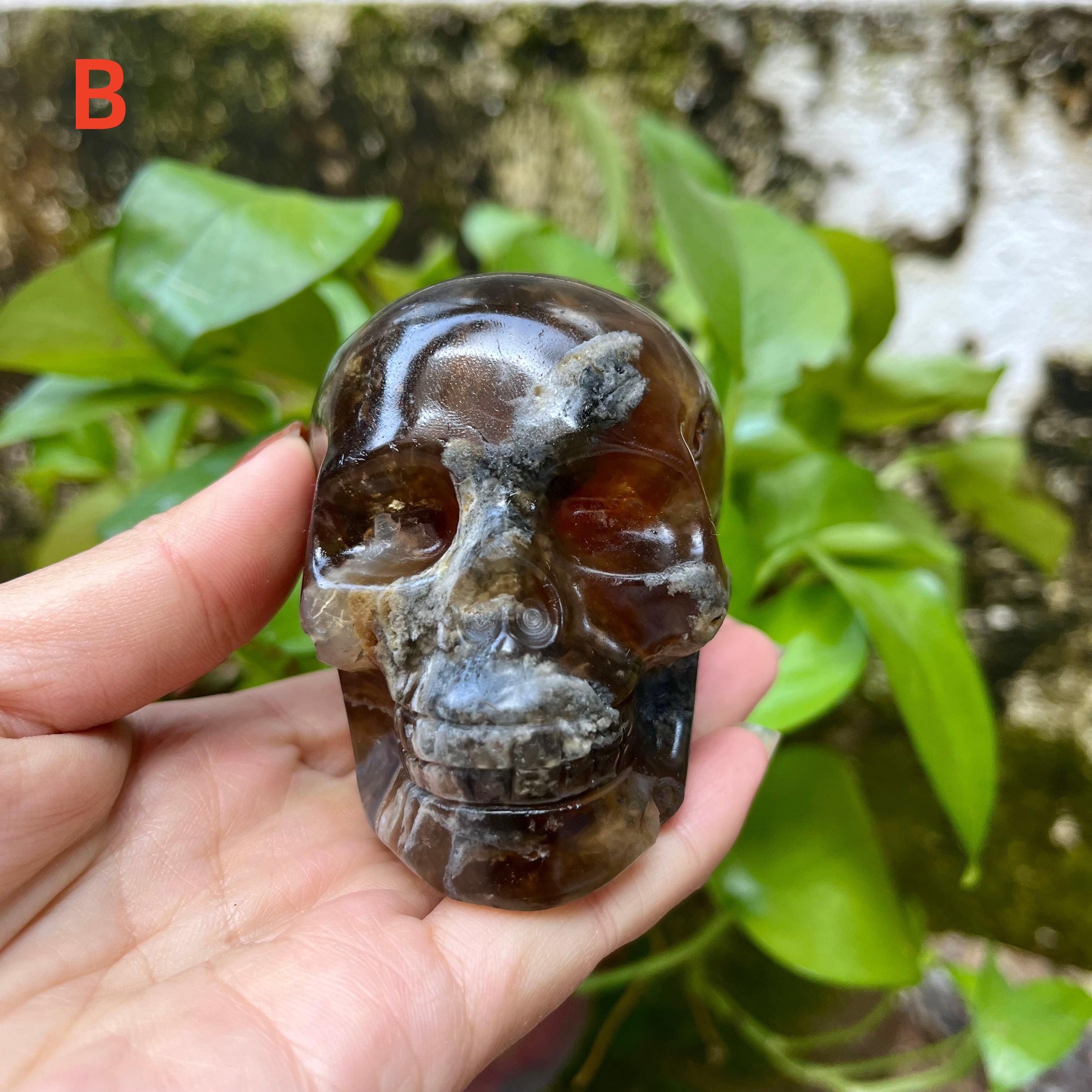 Yellow Fluorite Skull Carving