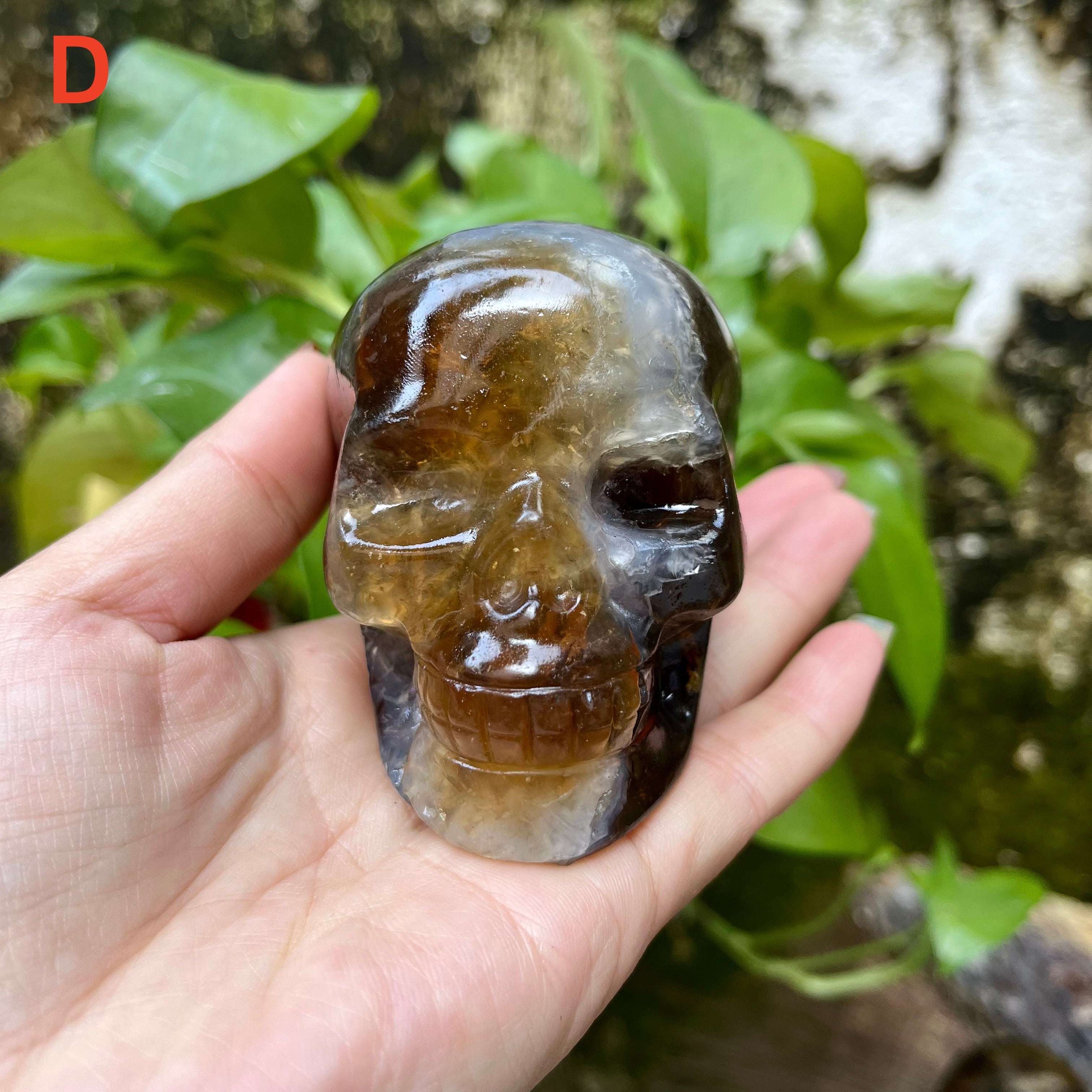 Yellow Fluorite Skull Carving