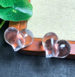 Clear Quartz Puffy Heart Jewelry Charms Mini Carvings Confetti