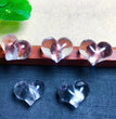 Clear Quartz Puffy Heart Jewelry Charms Mini Carvings Confetti