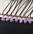 Natural Raw Amethyst Shoots Pendant Necklace Fashion Jewelry