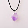 Natural Raw Amethyst Shoots Pendant Necklace Fashion Jewelry