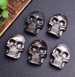 Natural Sheen Obsidian Skull Pendant Fashion Jewelry