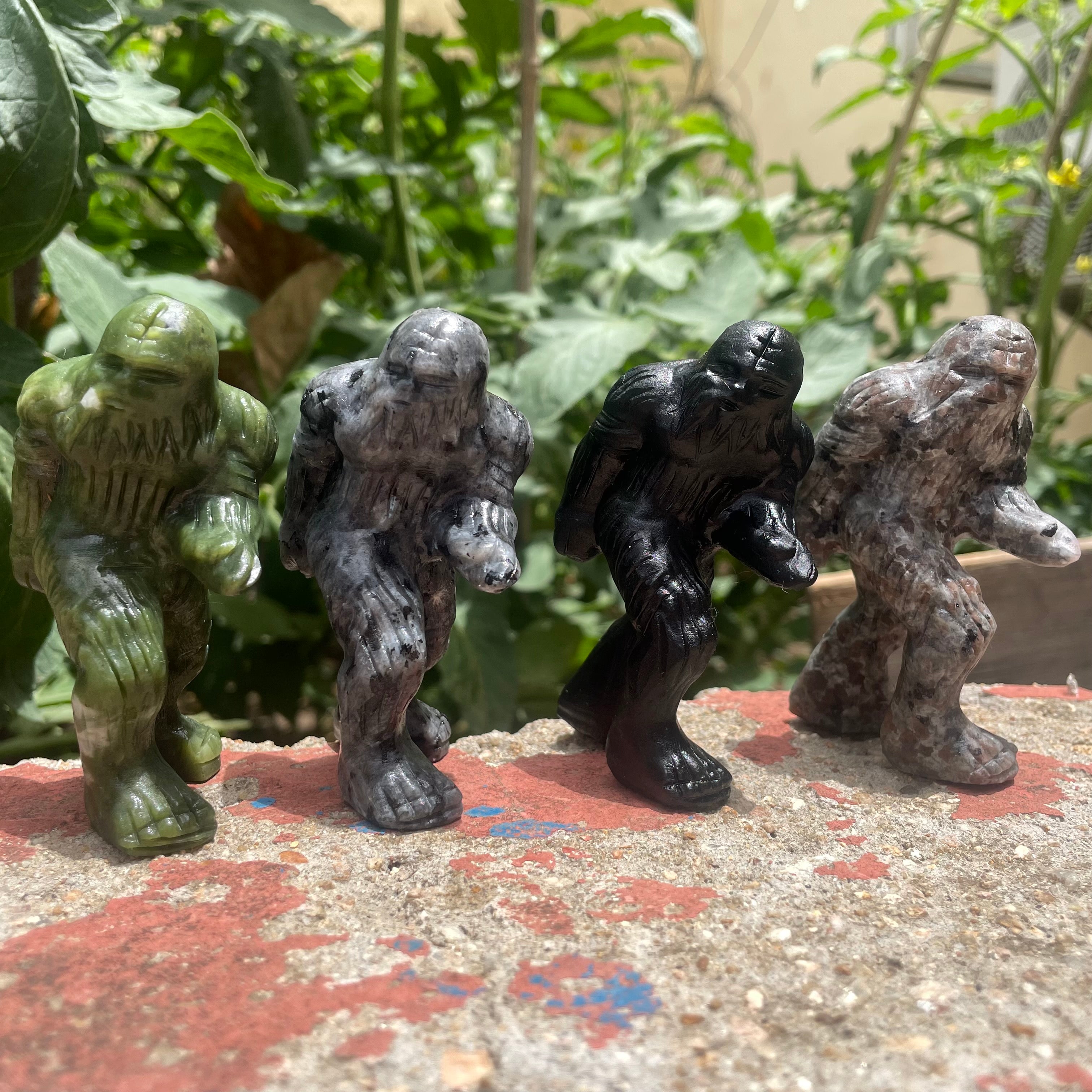 8CM Natural Stone Sasquatch Bigfoot Yeti Carvings