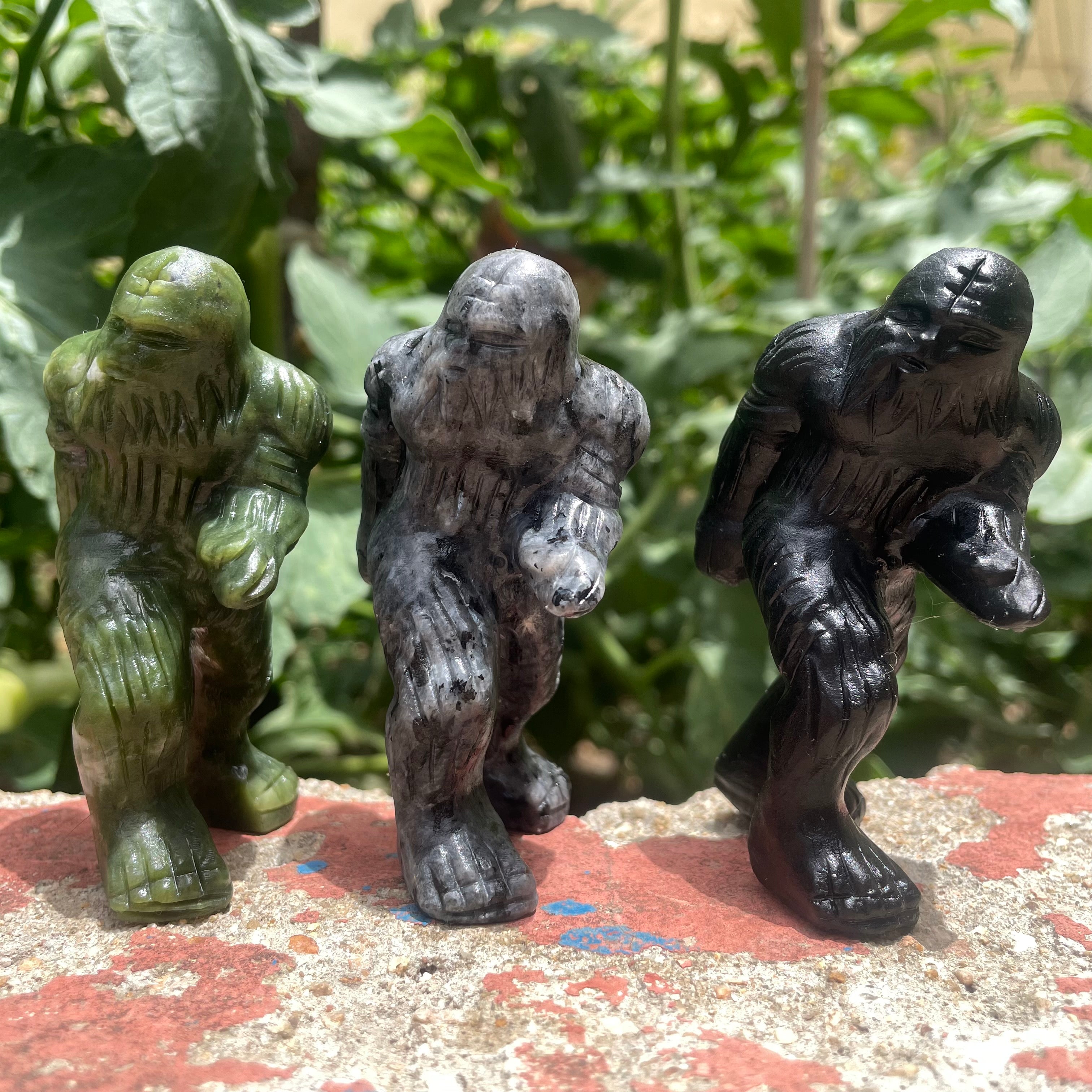 8CM Natural Stone Sasquatch Bigfoot Yeti Carvings