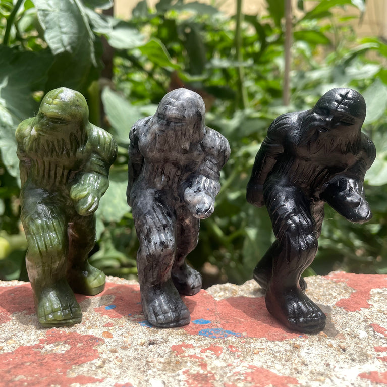 8CM Natural Stone Sasquatch Bigfoot Carvings