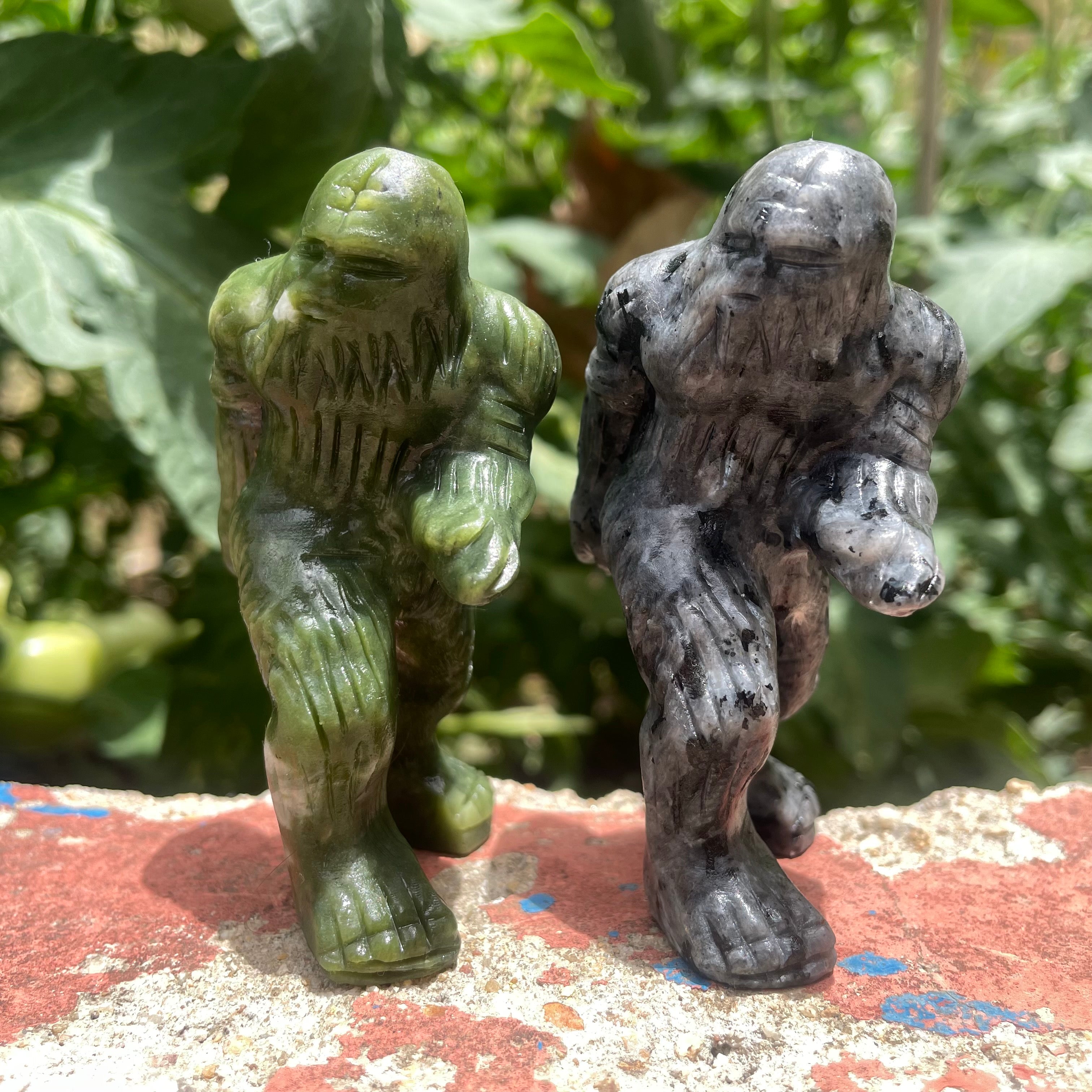 8CM Natural Stone Sasquatch Bigfoot Yeti Carvings
